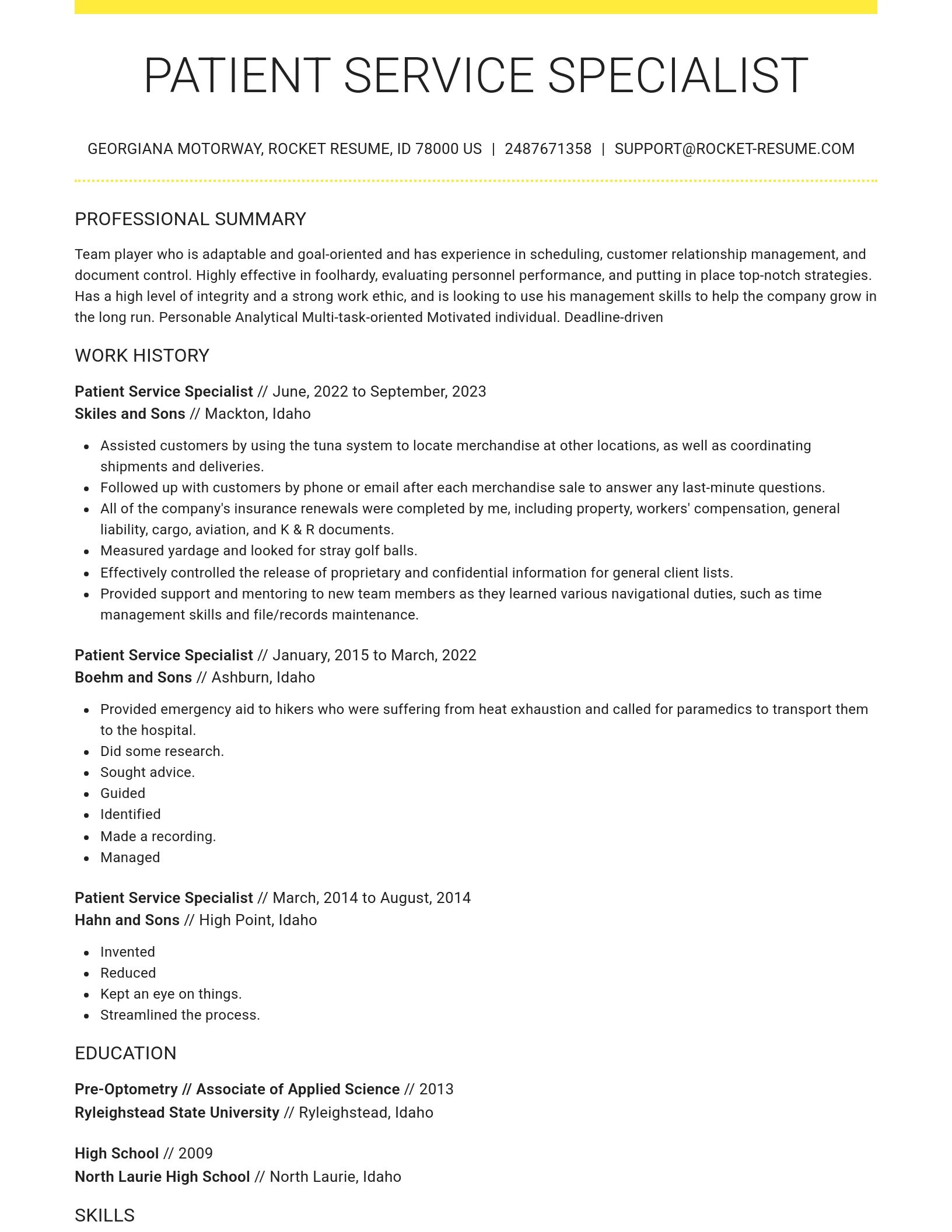 Grand resume template