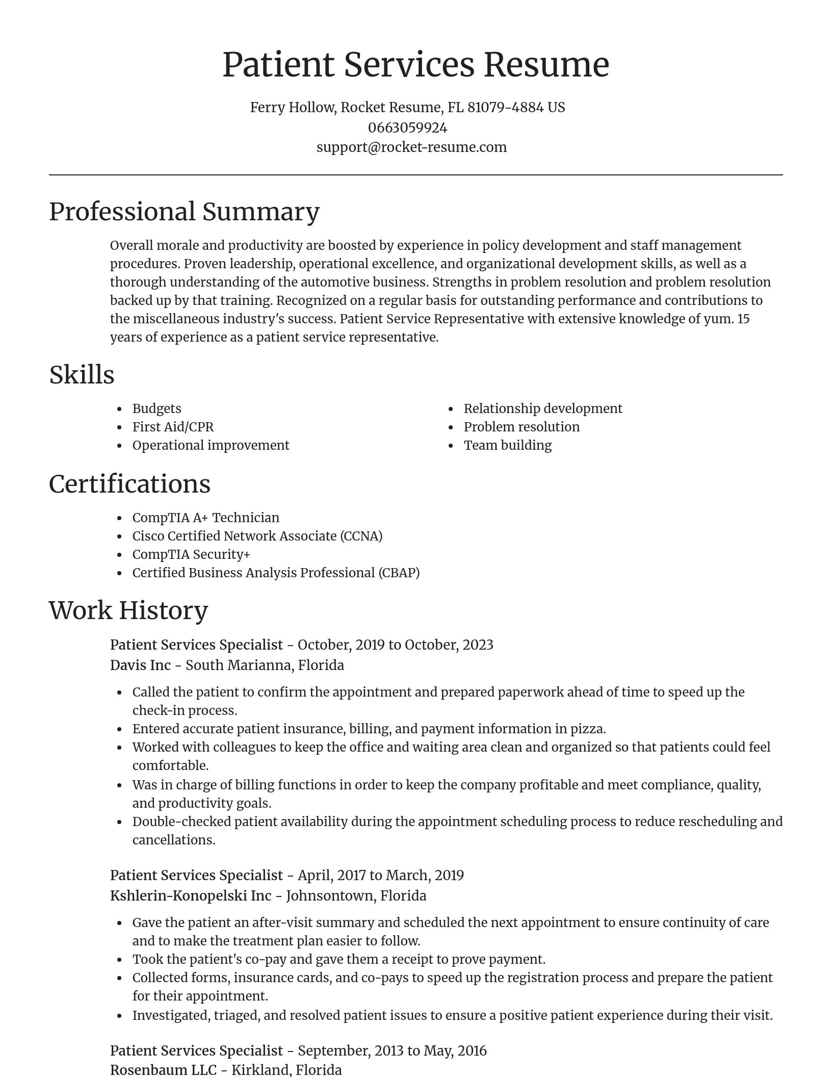 Focal Point resume template
