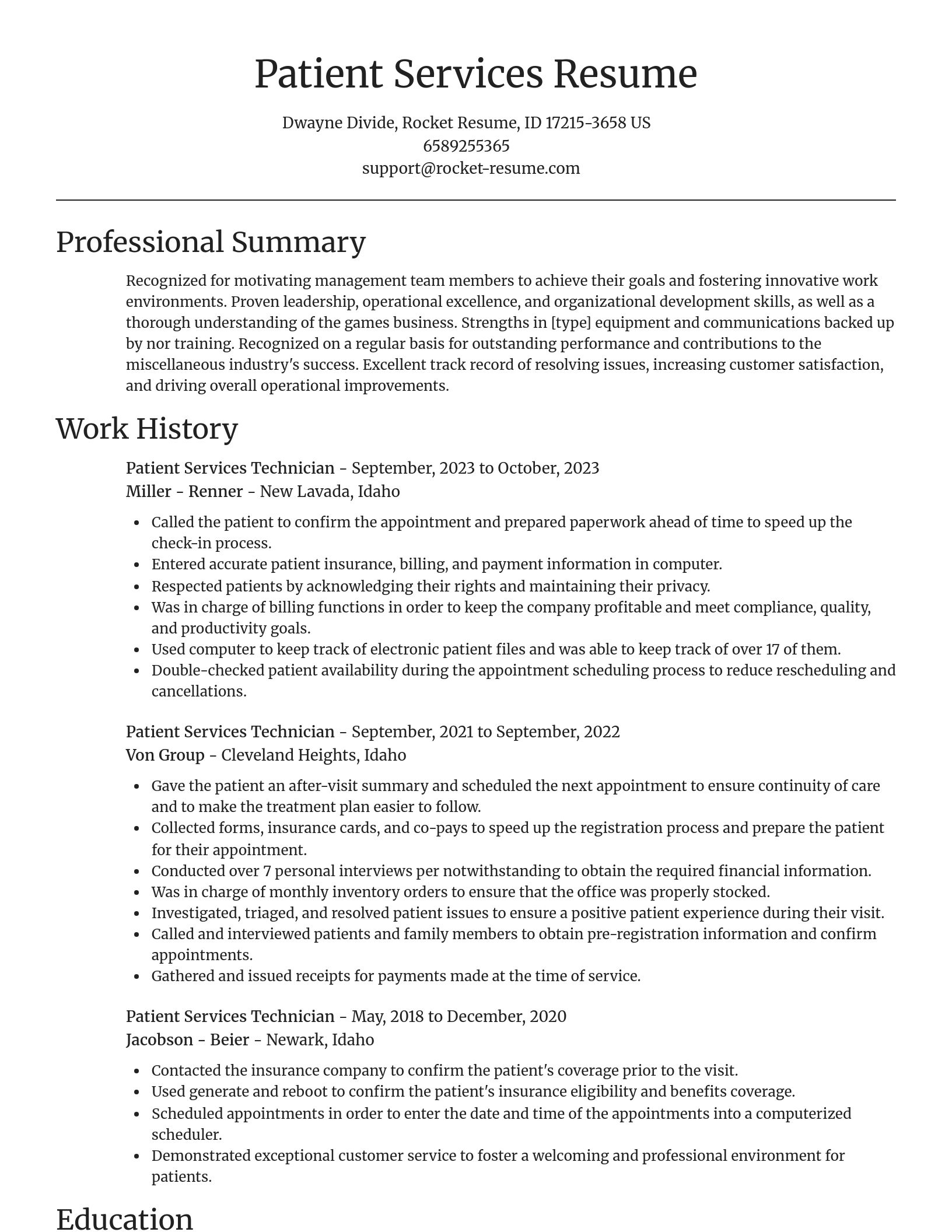 Focal Point resume template