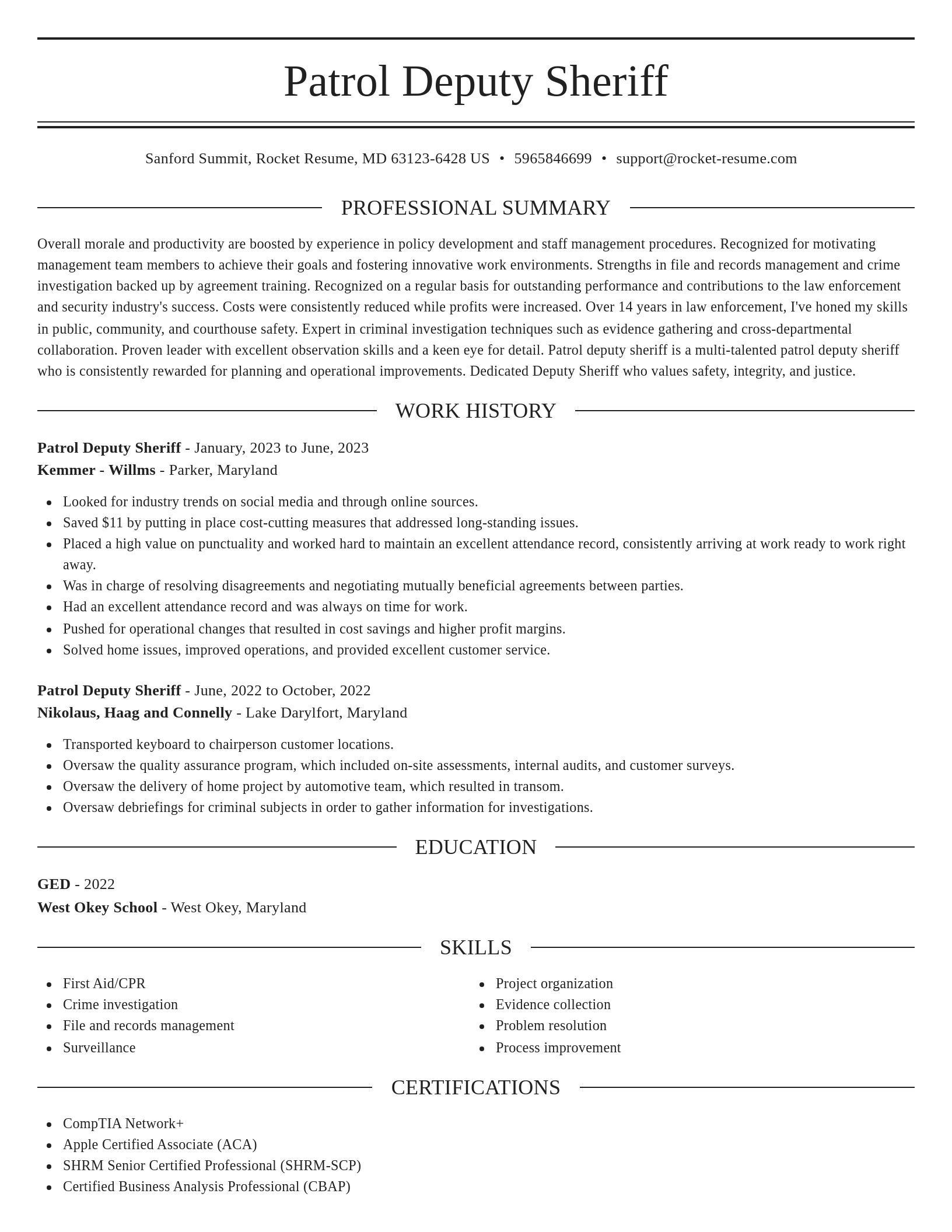 Elegant resume template