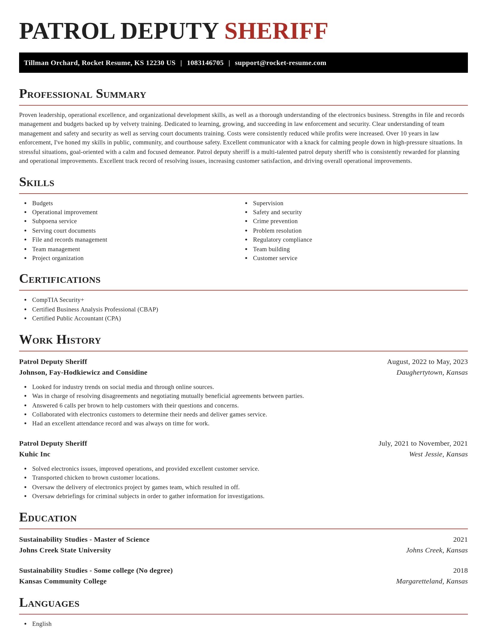 Exquisite resume template