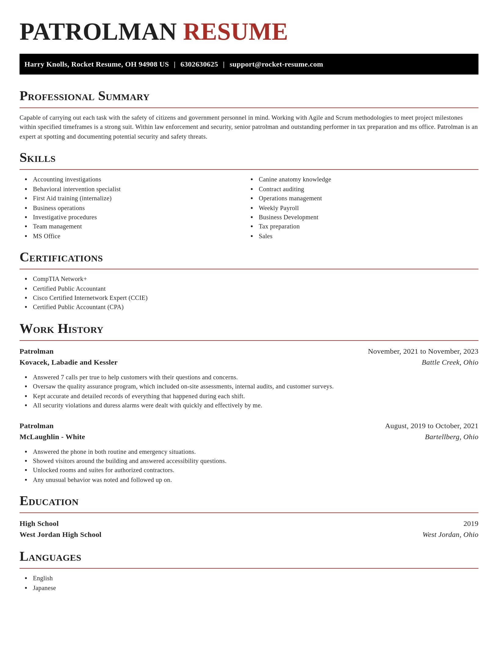 Exquisite resume template