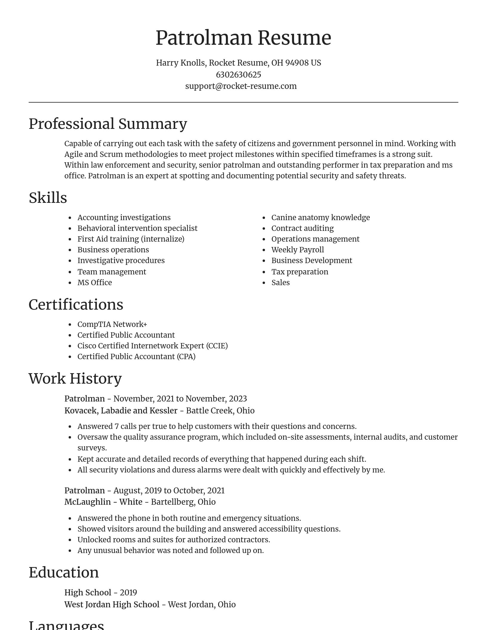 Focal Point resume template