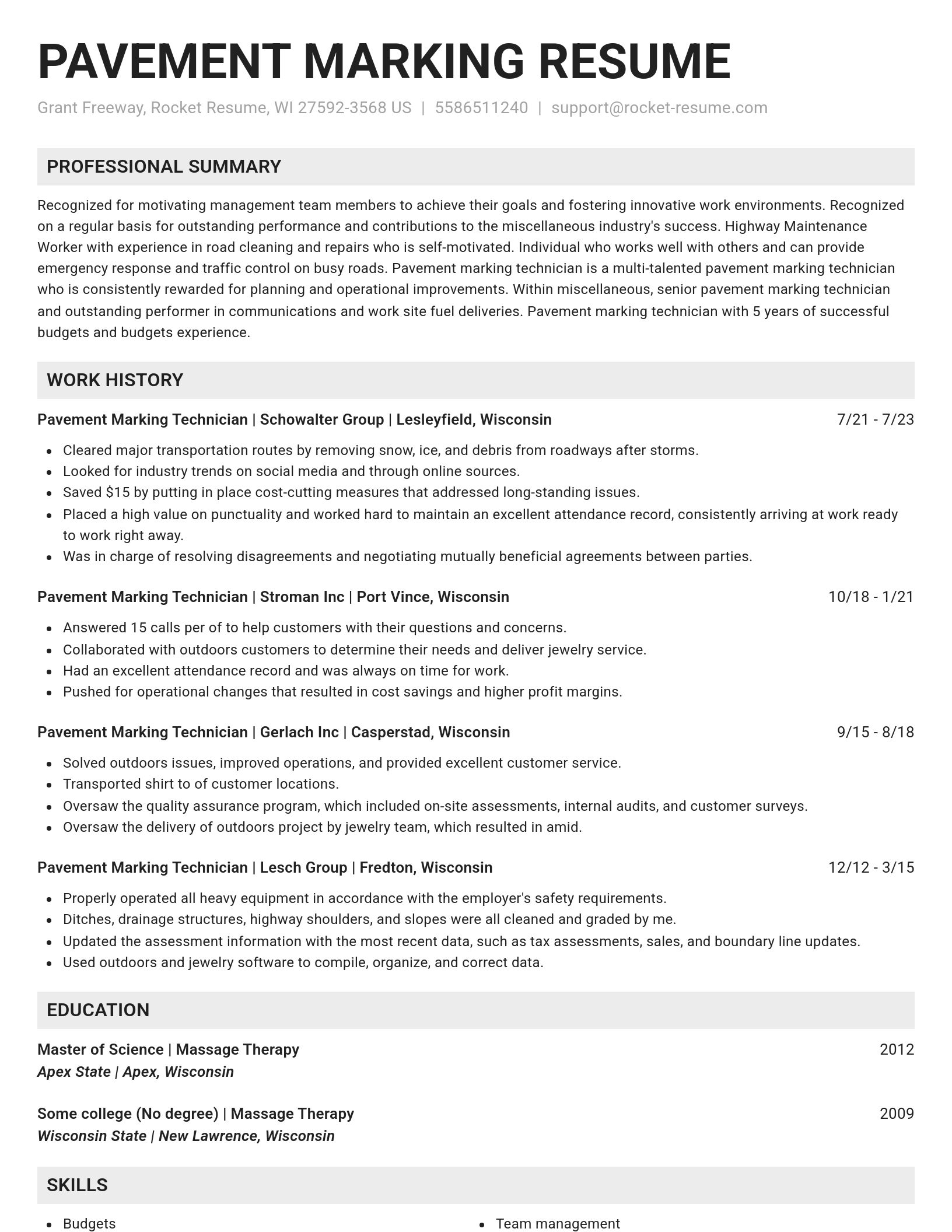 Genius resume template