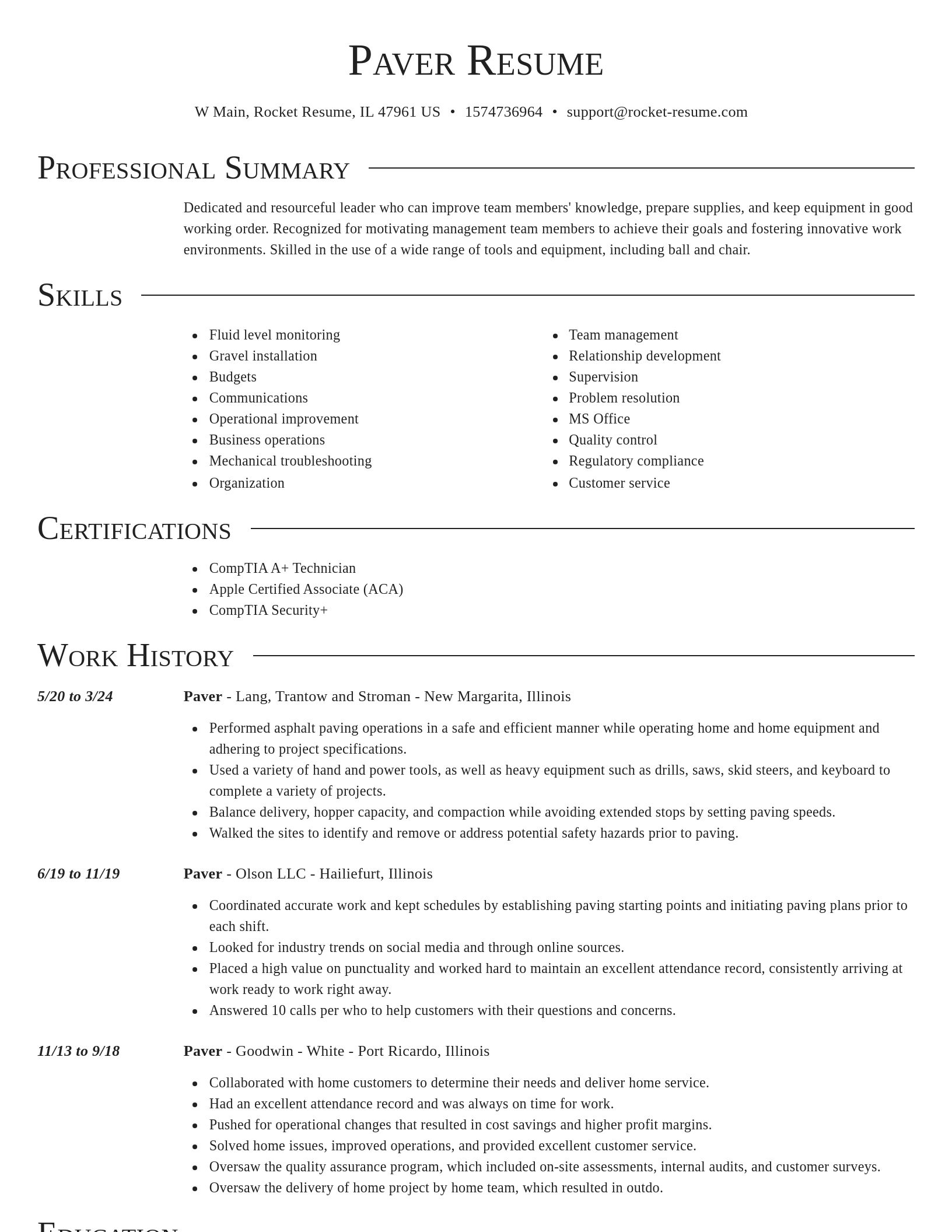 Director resume template