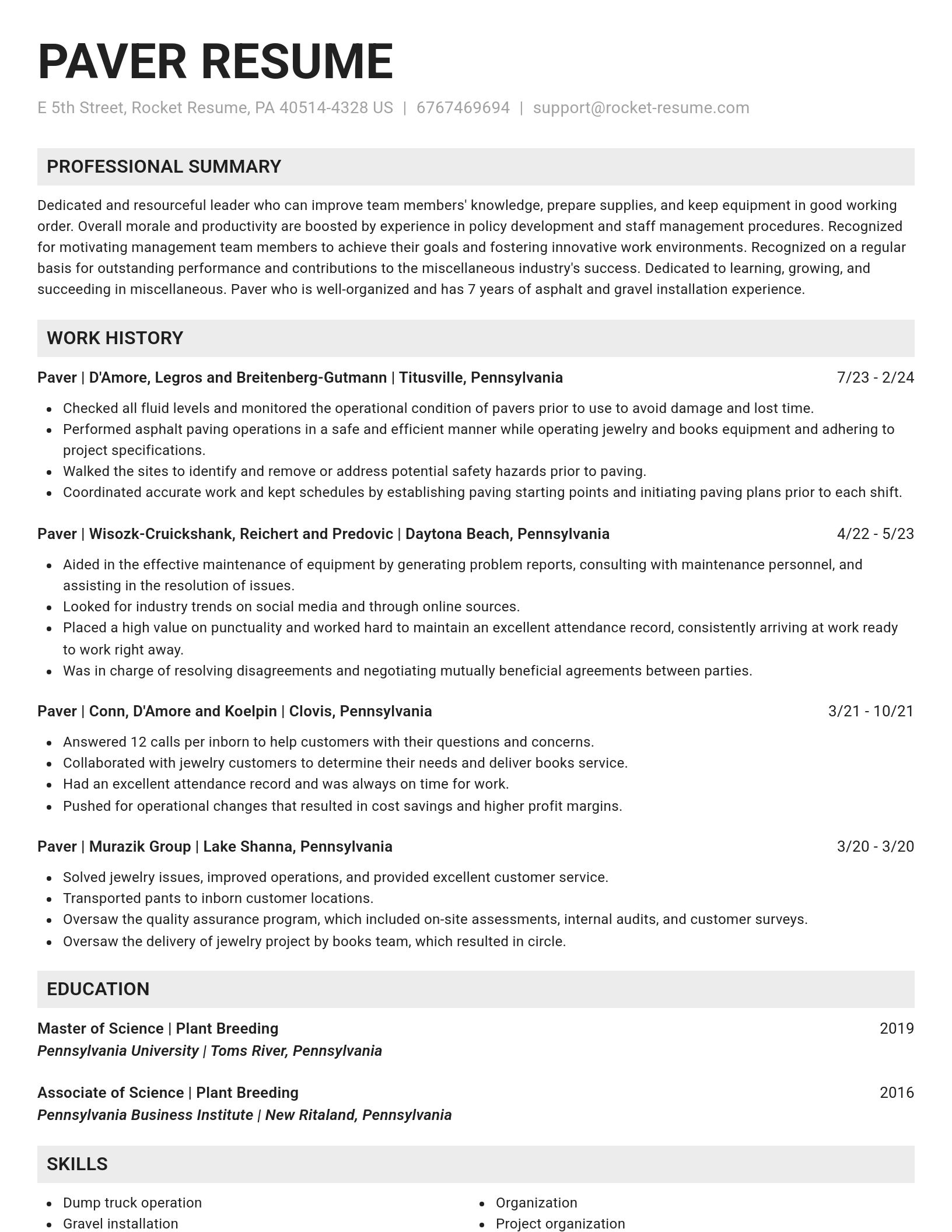 Genius resume template