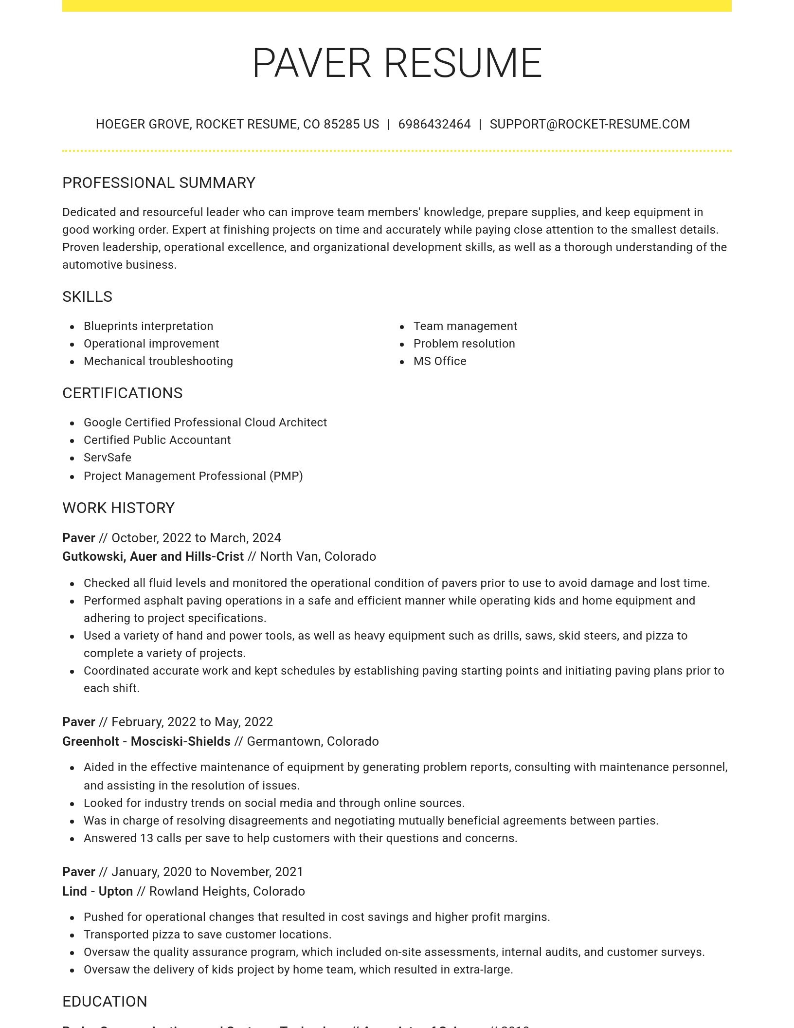 Grand resume template
