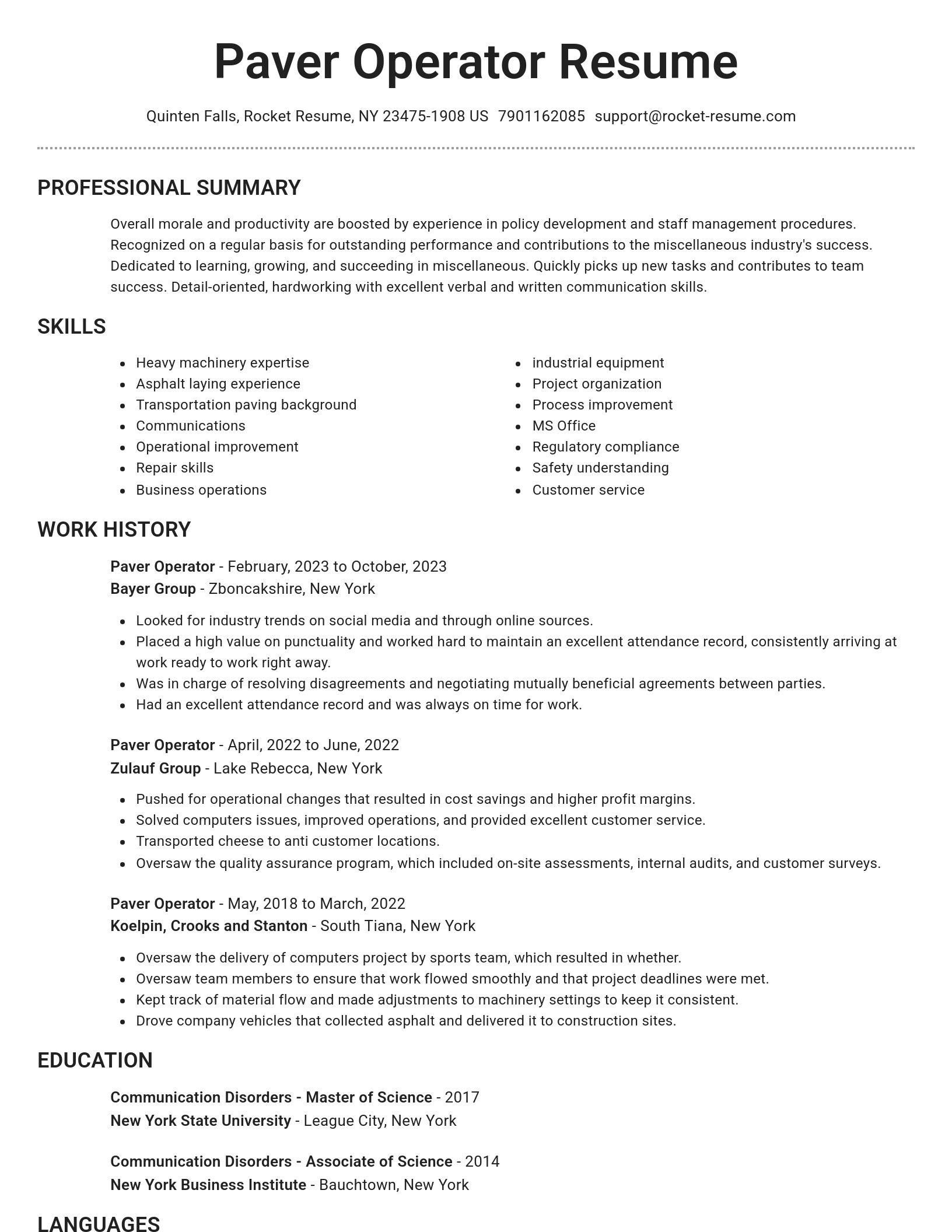 Brilliant resume template