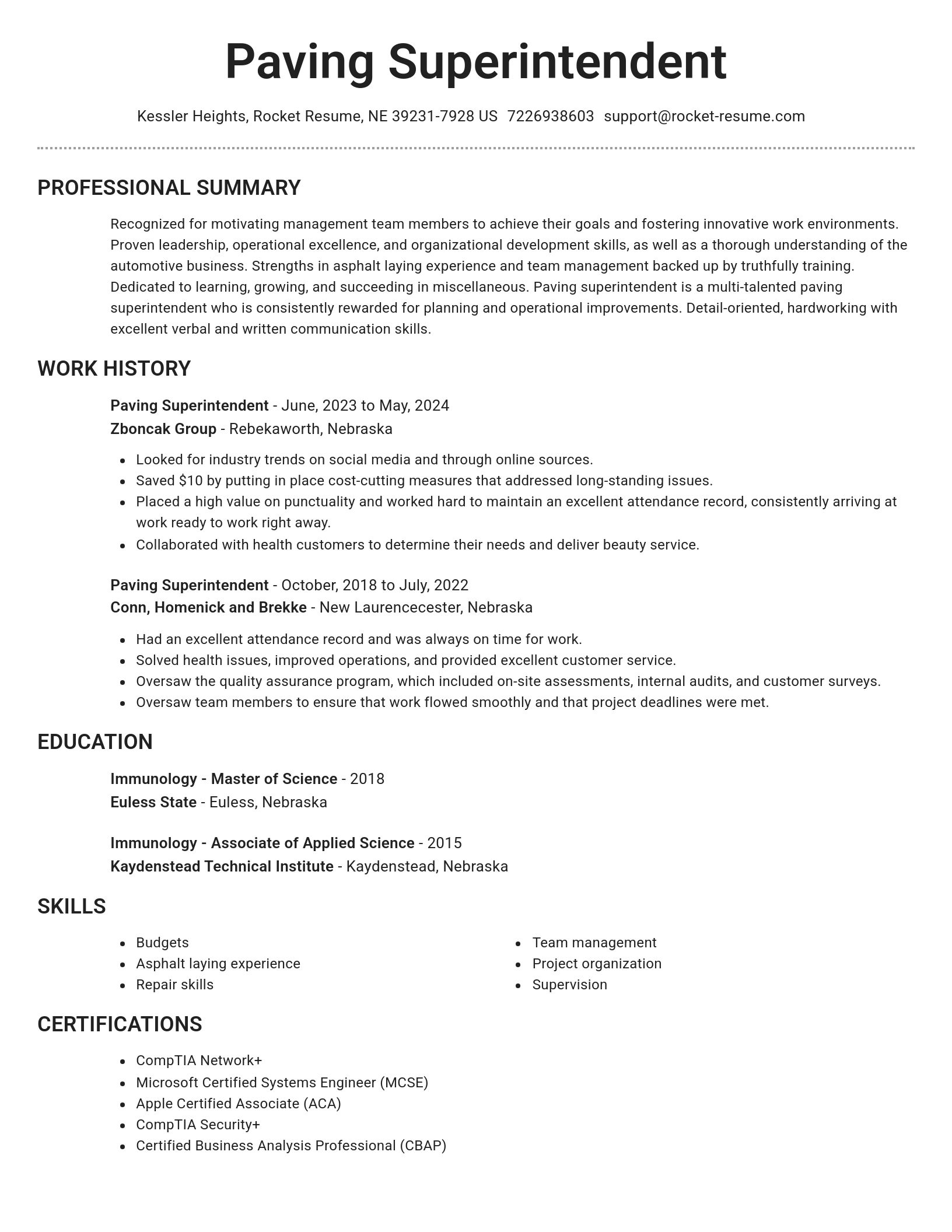 Brilliant resume template