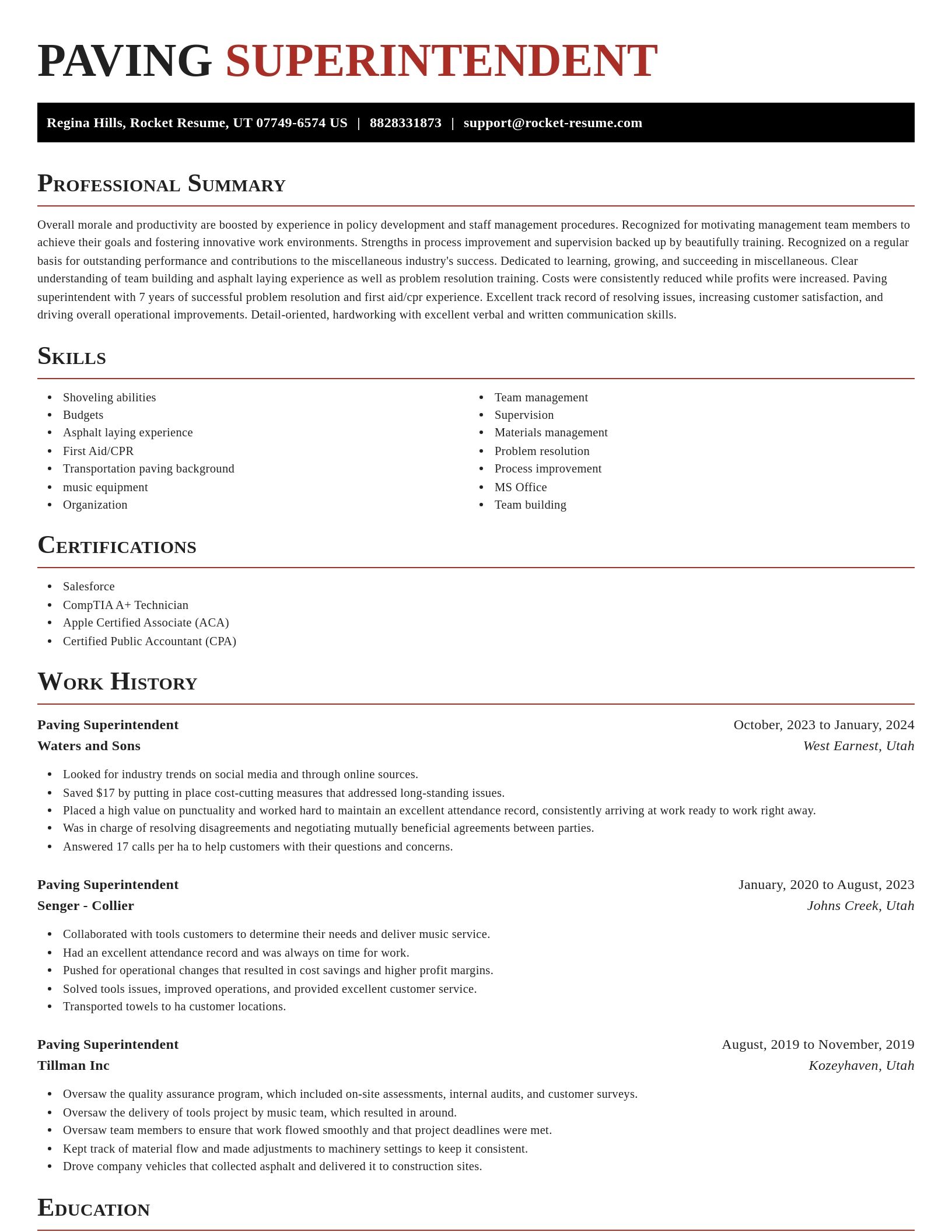 Exquisite resume template