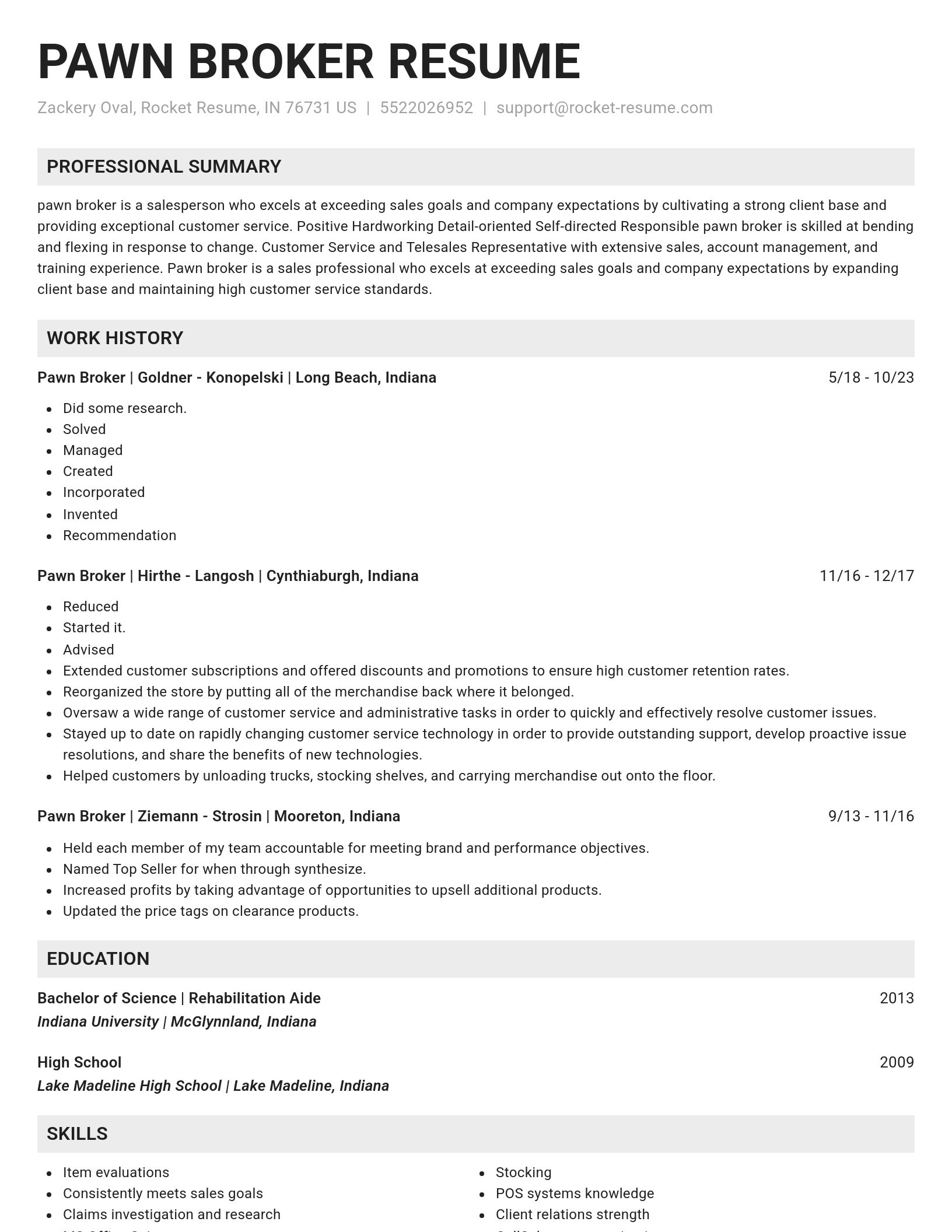 Genius resume template