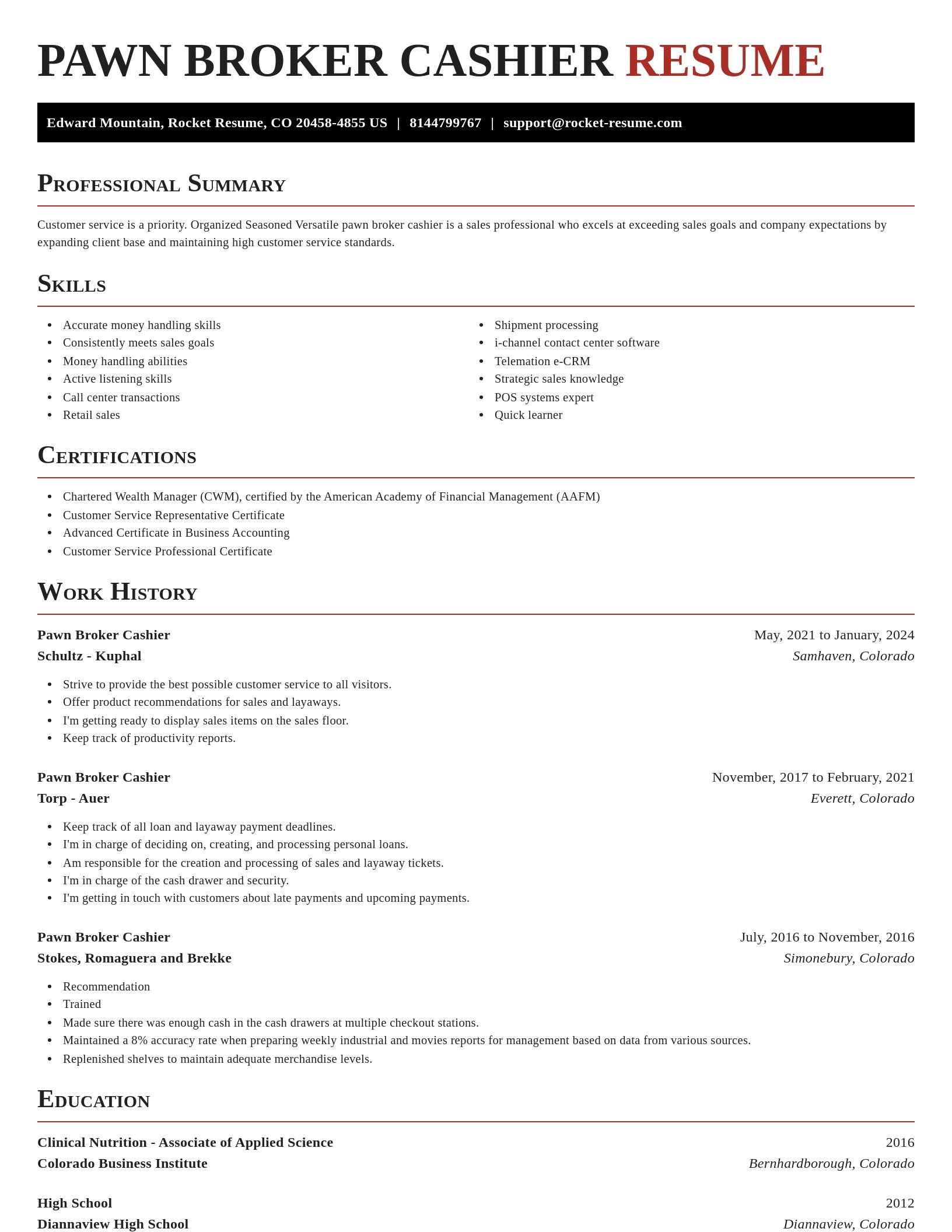 Exquisite resume template