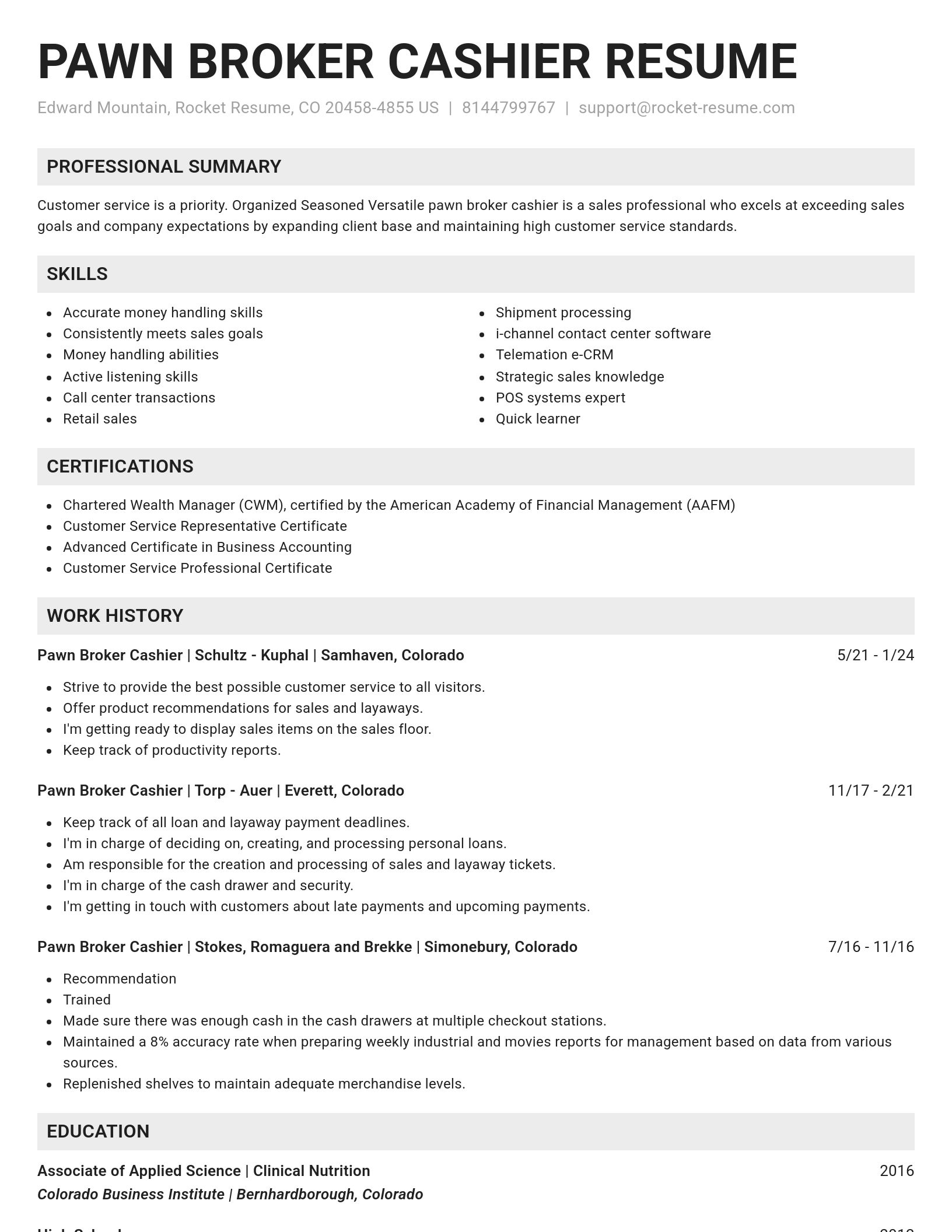 Genius resume template