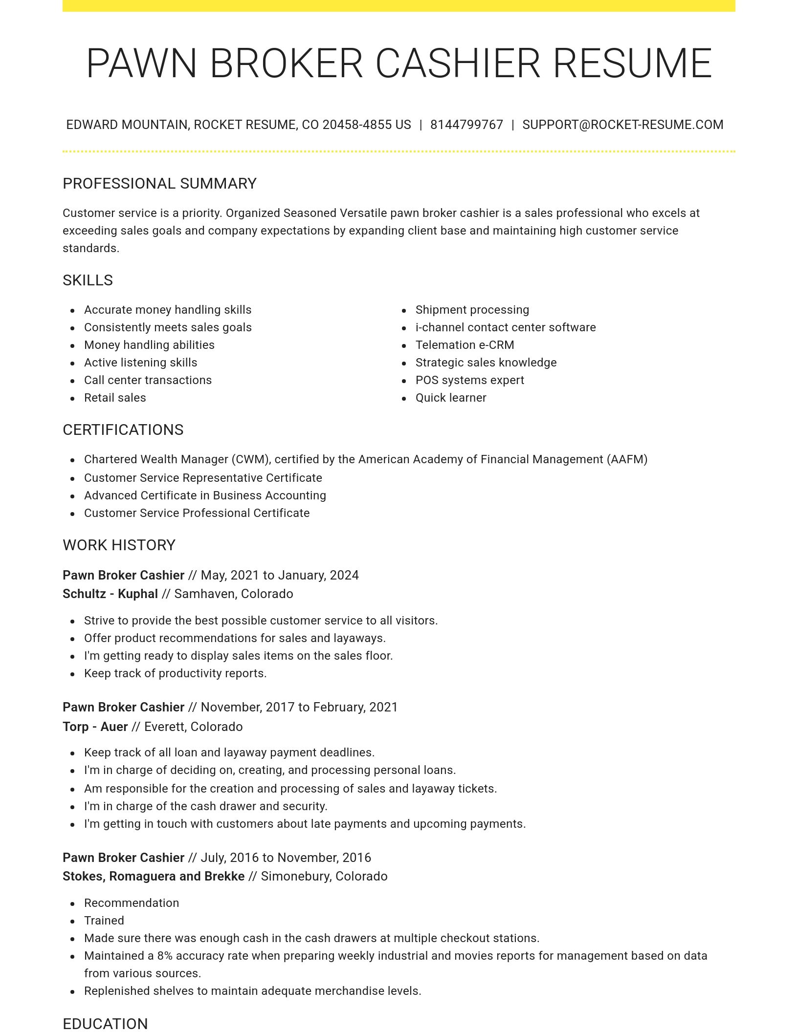 Grand resume template