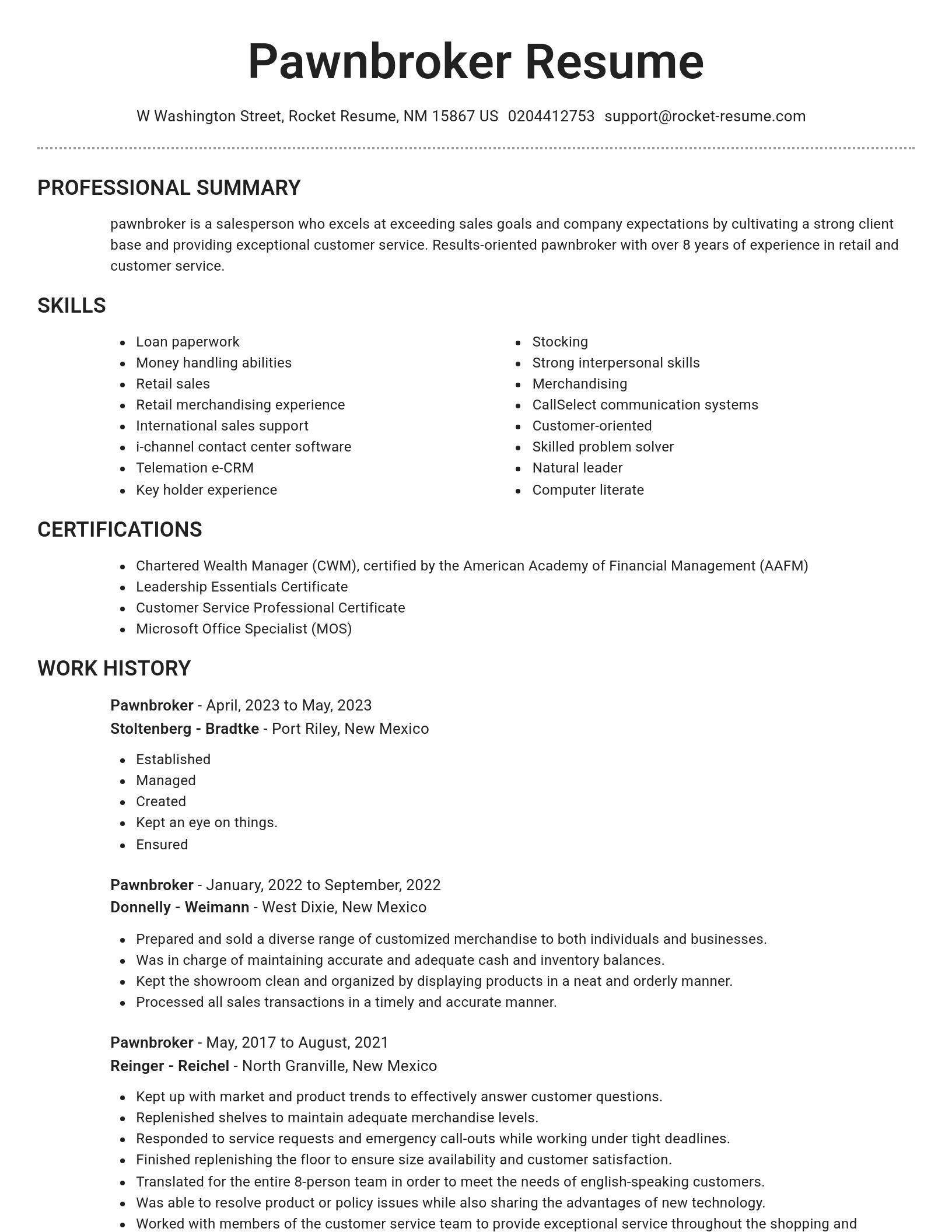Brilliant resume template