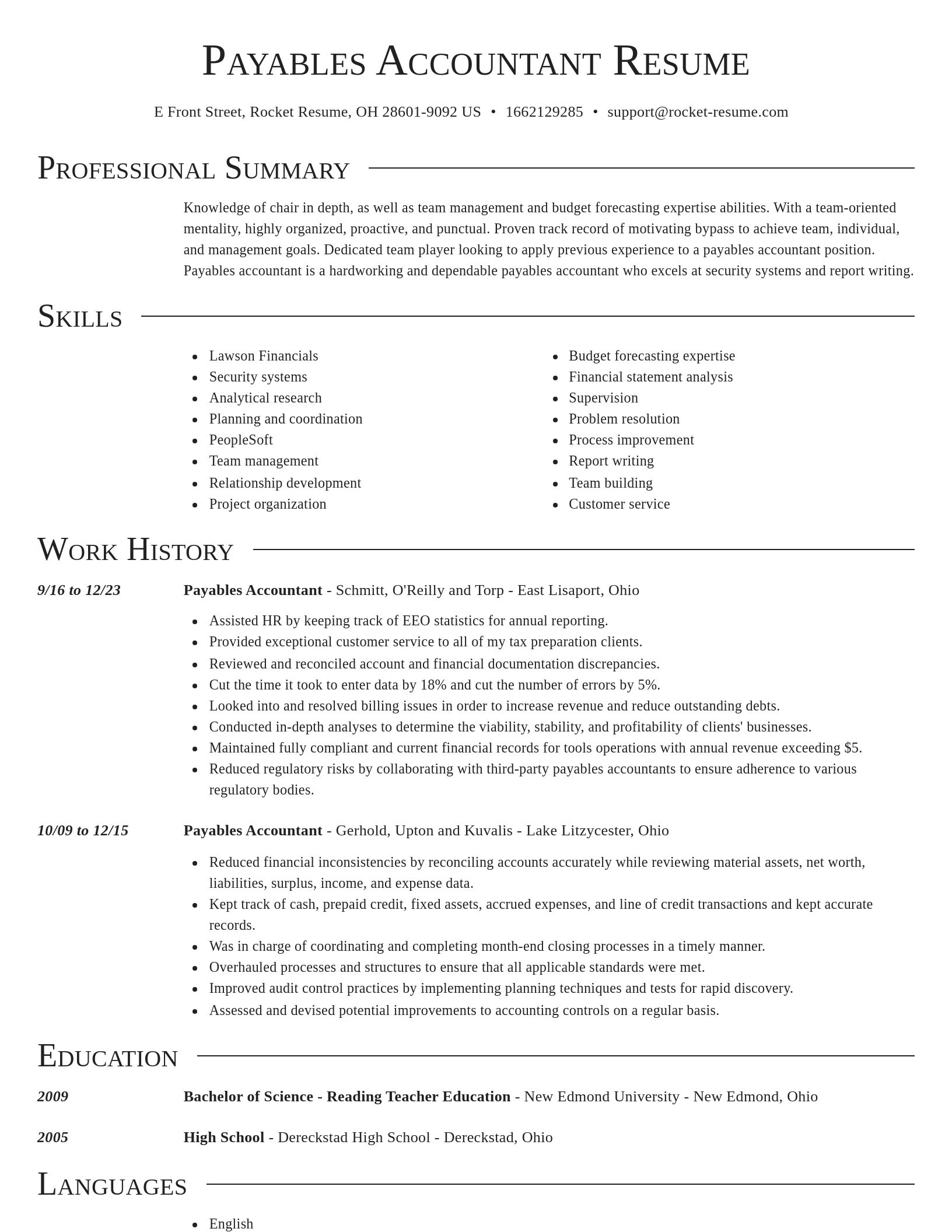 Director resume template