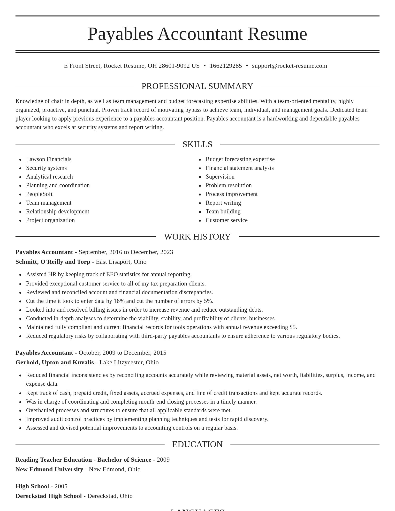 Elegant resume template