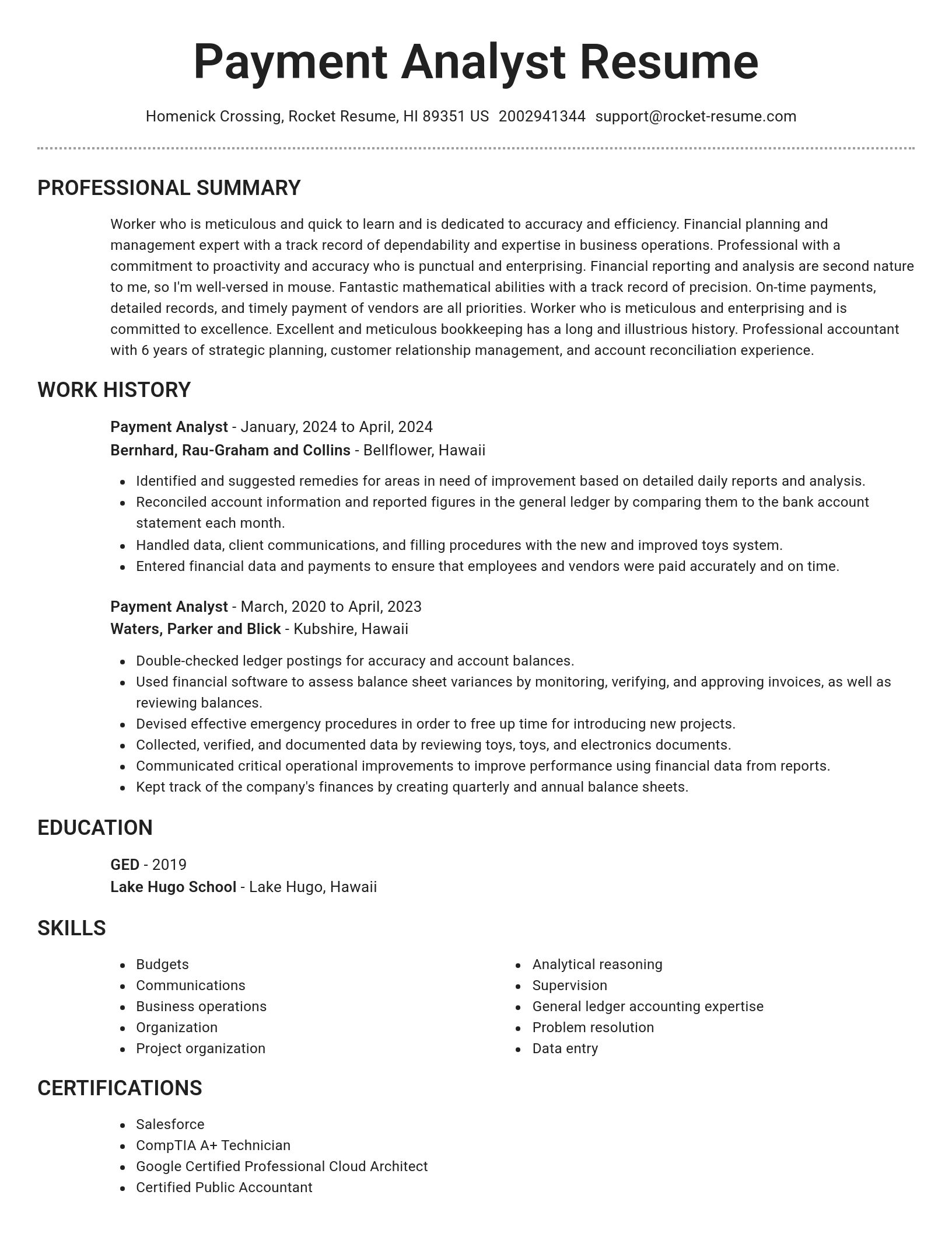 Brilliant resume template