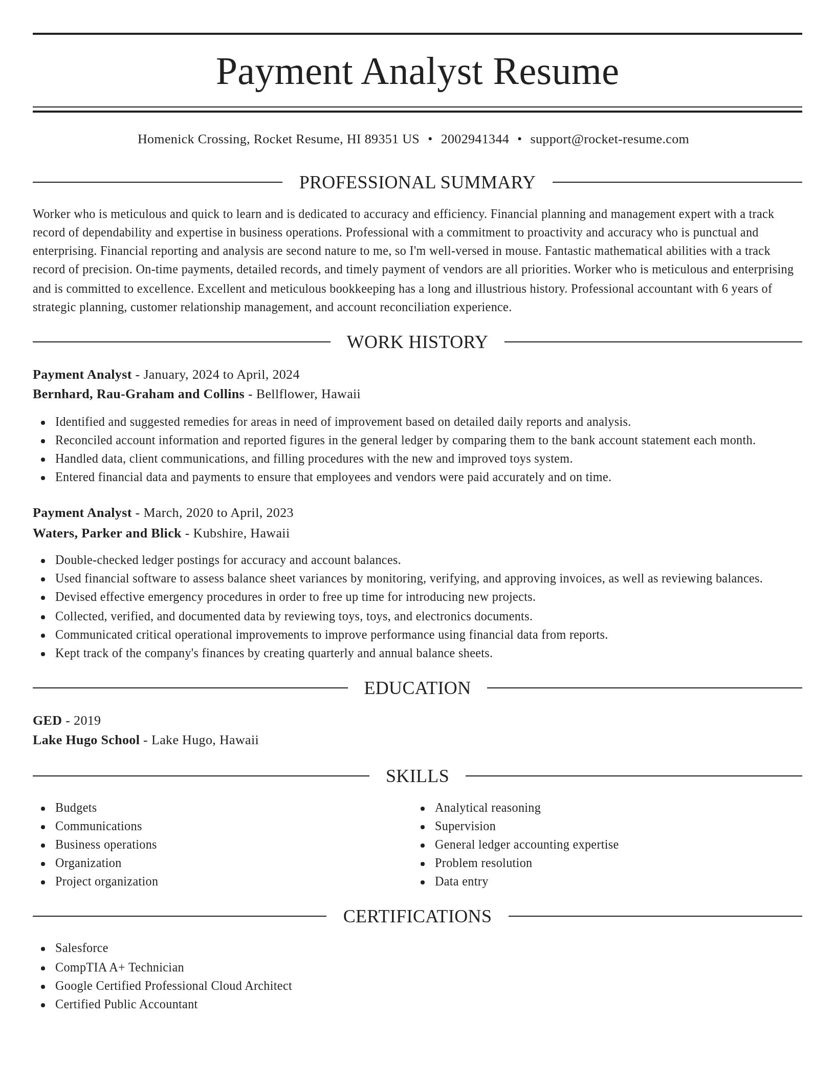 Elegant resume template