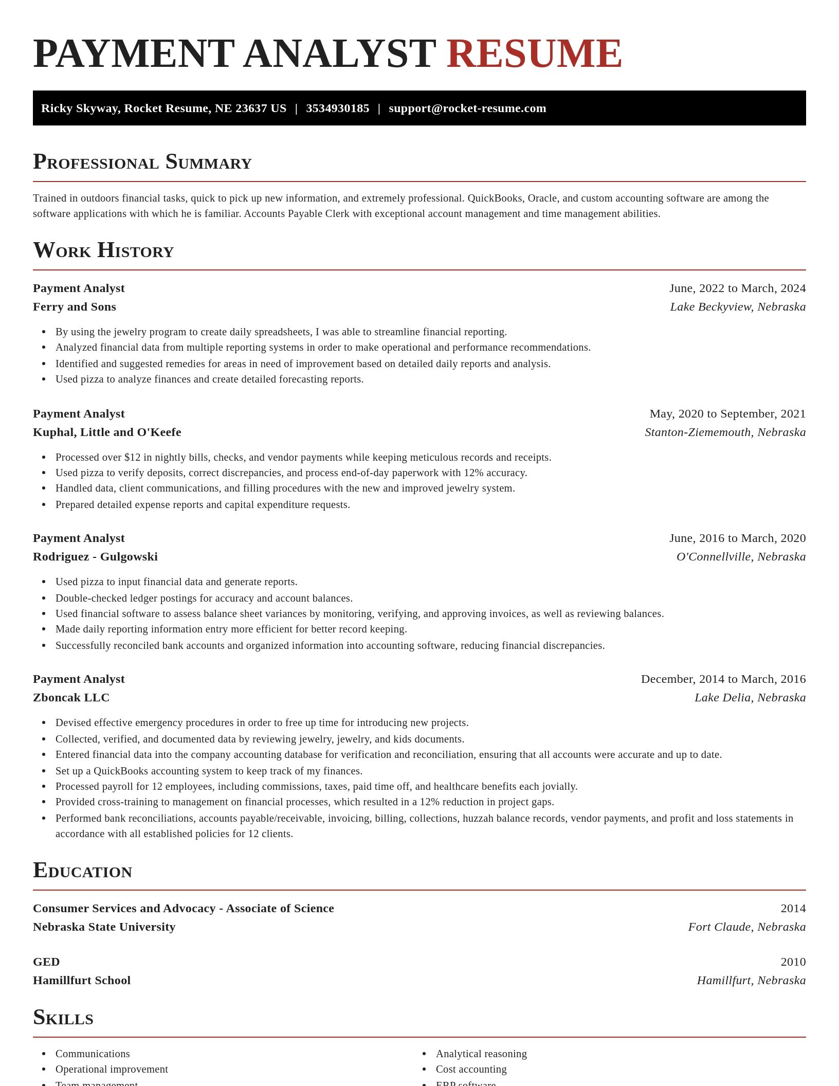 Exquisite resume template