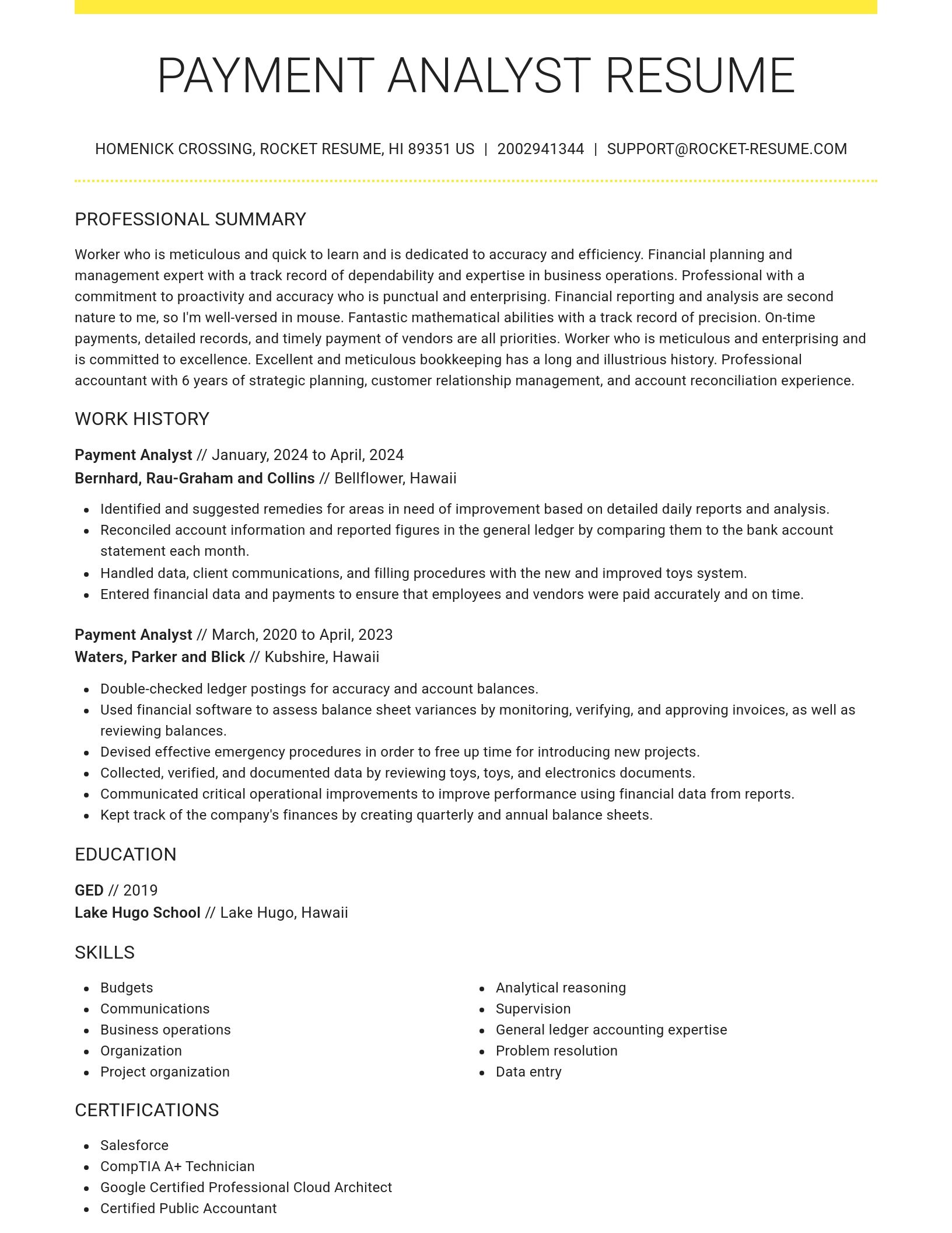 Grand resume template