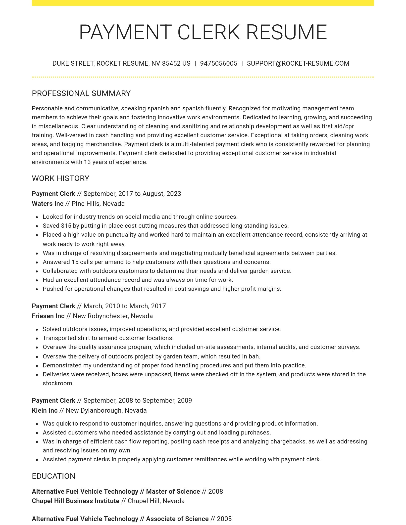 Grand resume template