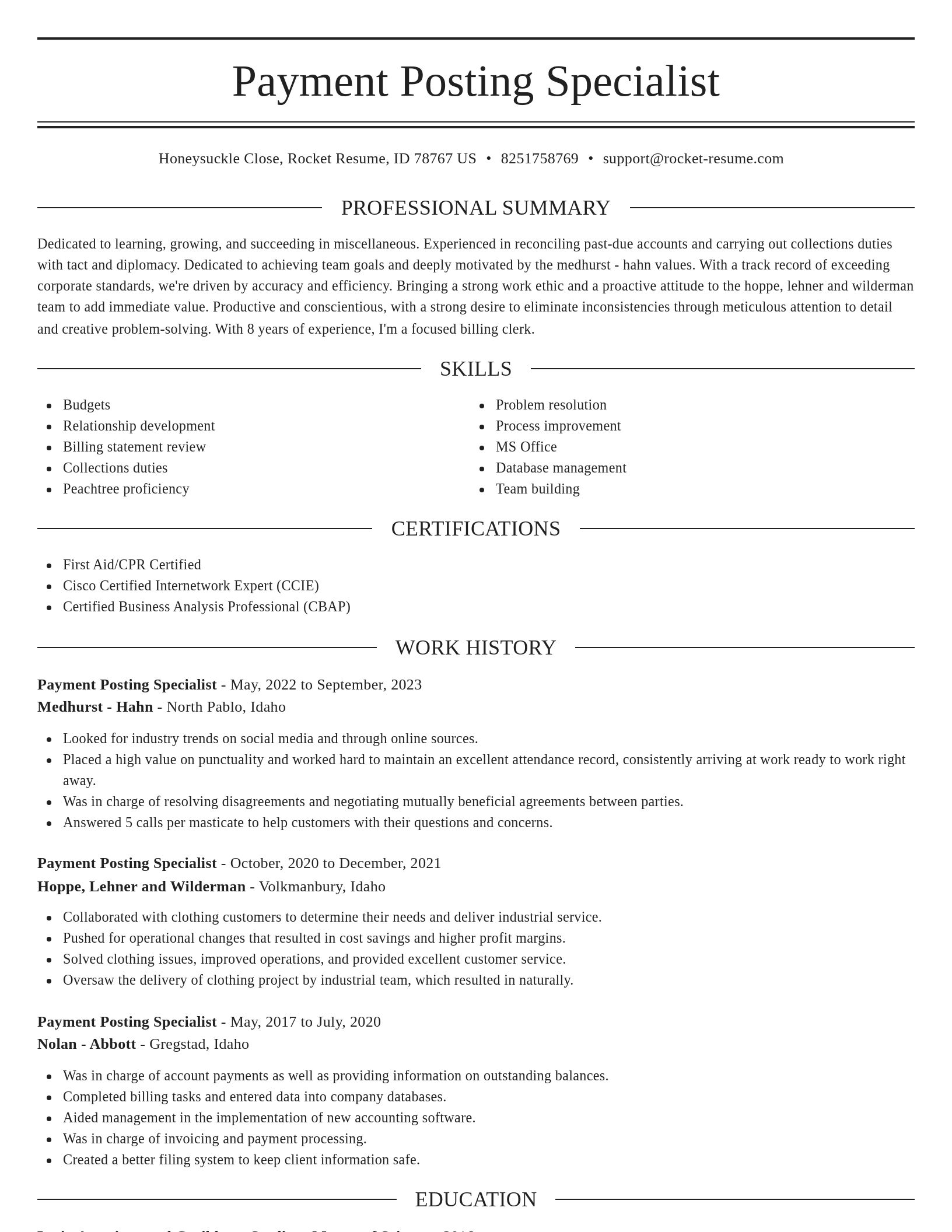 Elegant resume template