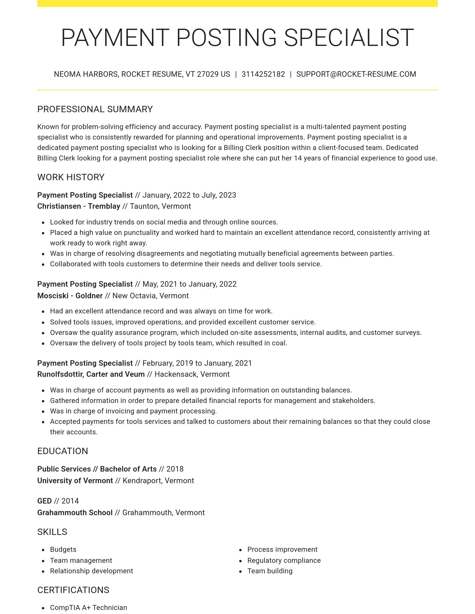 Grand resume template