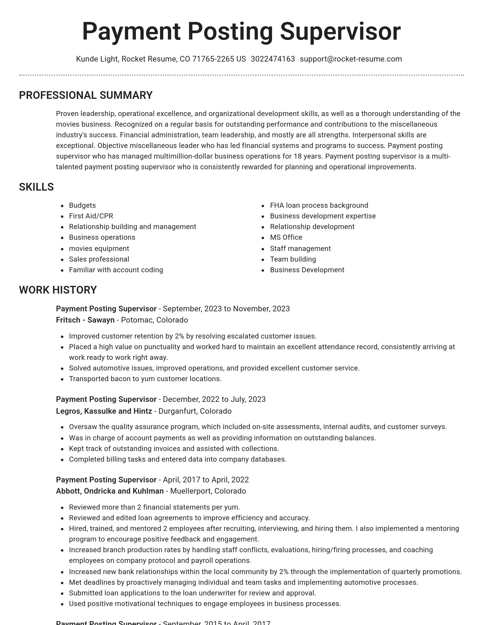 Brilliant resume template