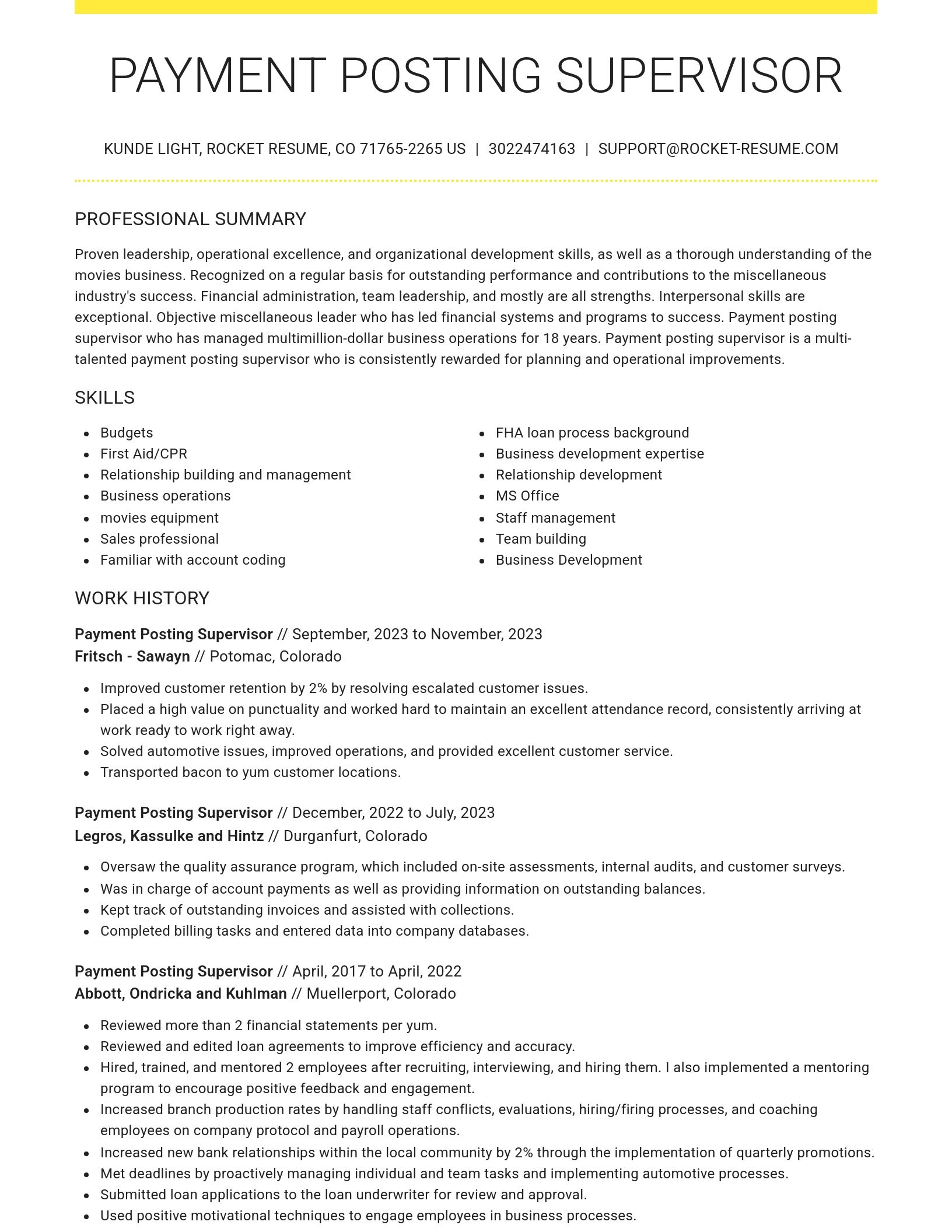 Grand resume template