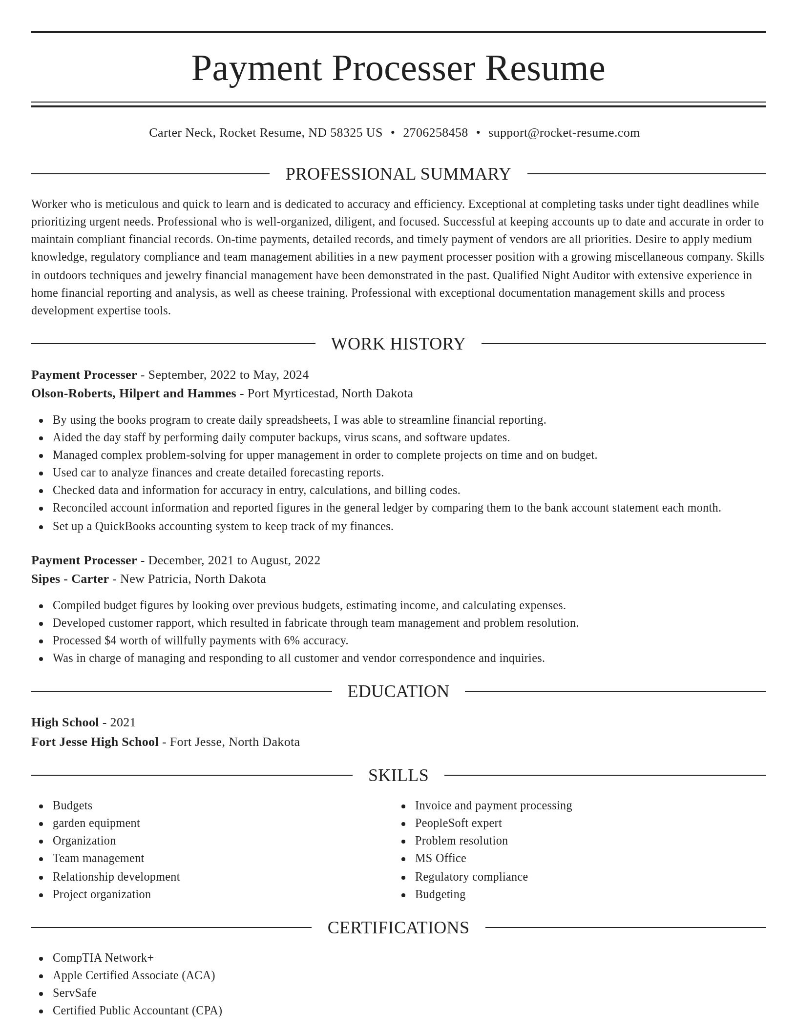 Elegant resume template
