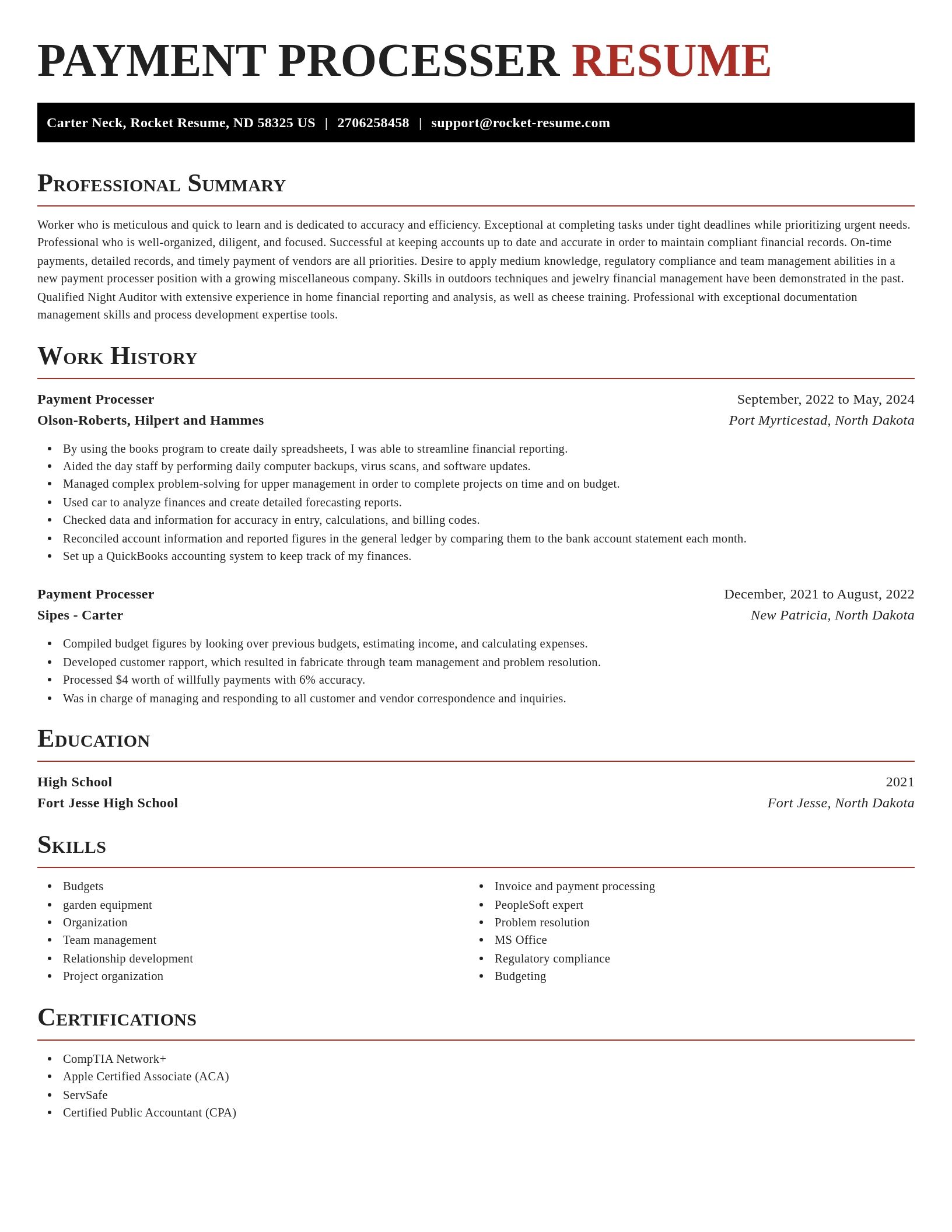 Exquisite resume template