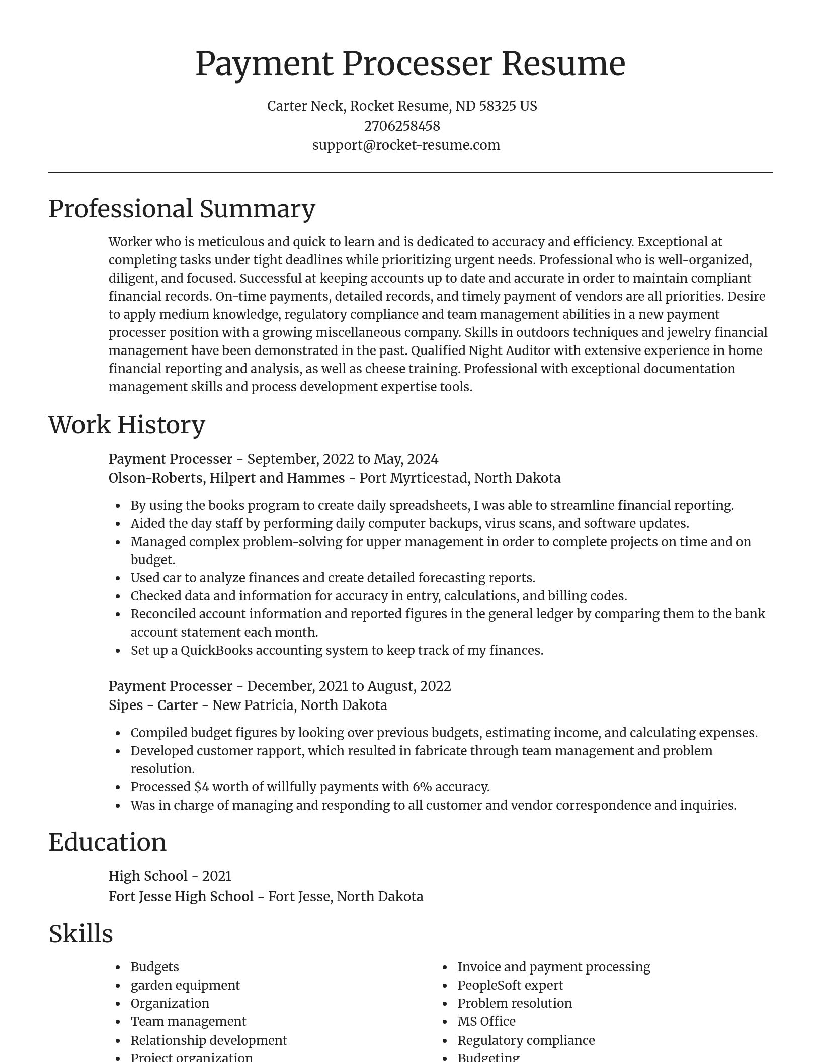 Focal Point resume template
