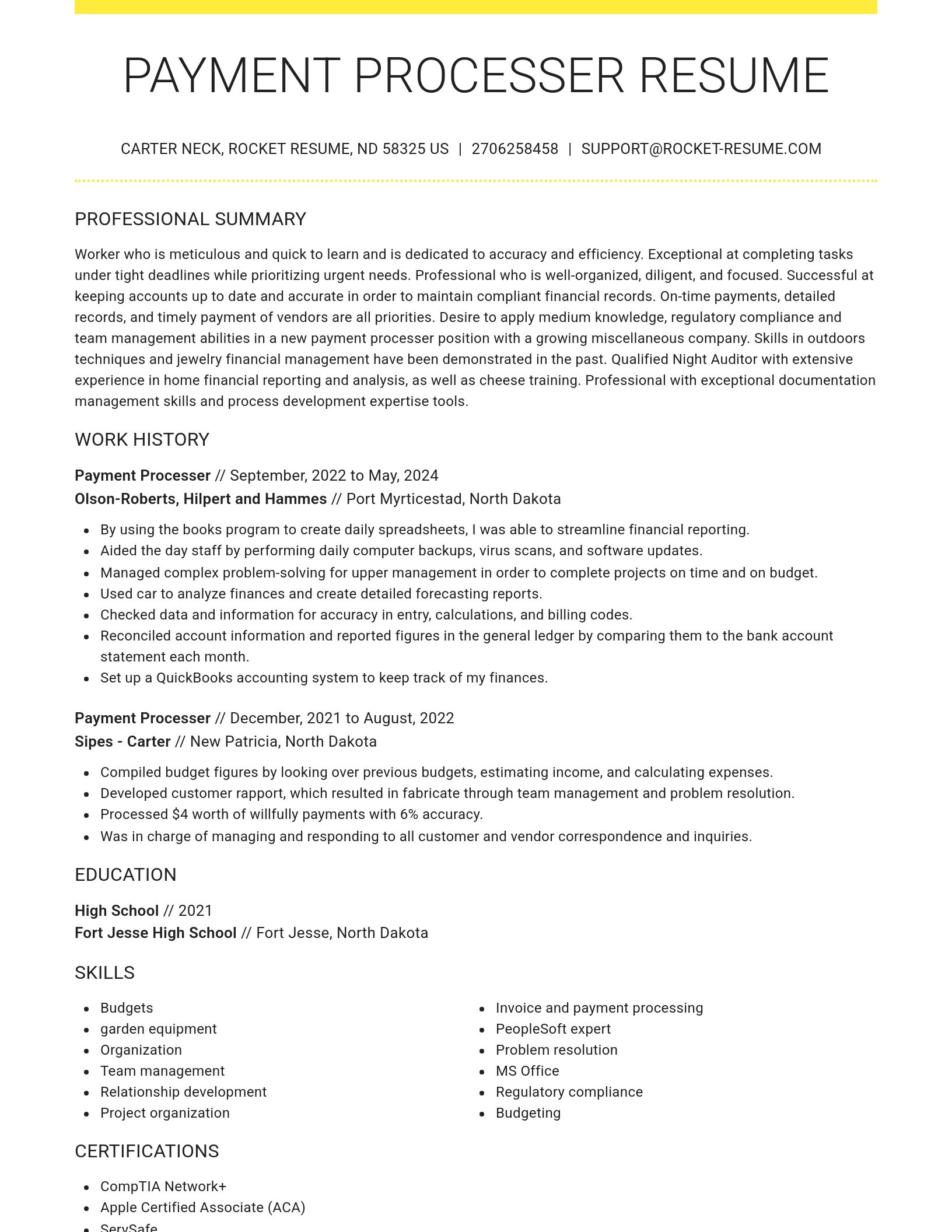 Grand resume template