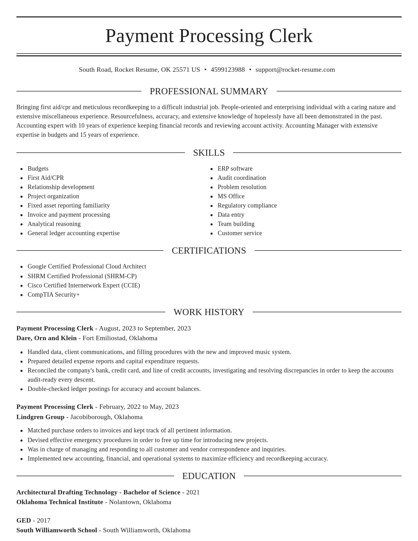 Elegant resume template