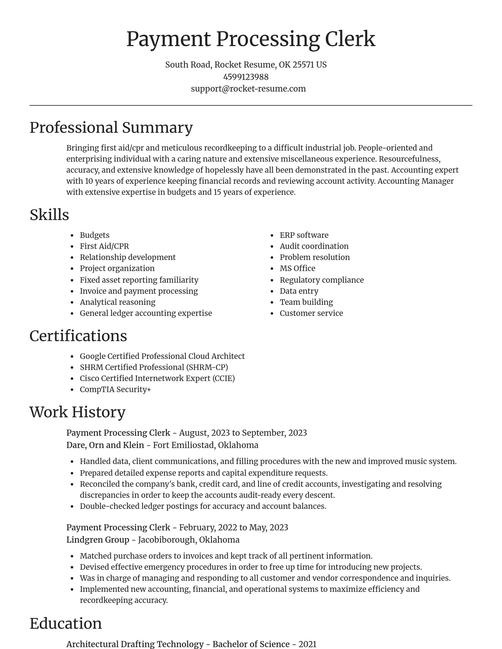 Focal Point resume template
