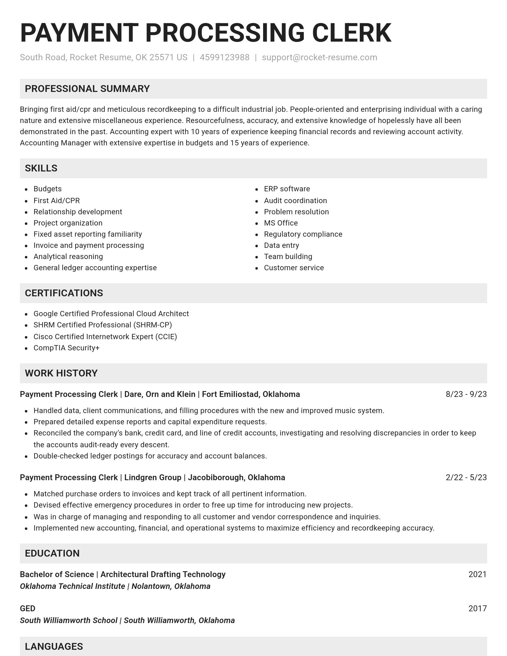 Genius resume template