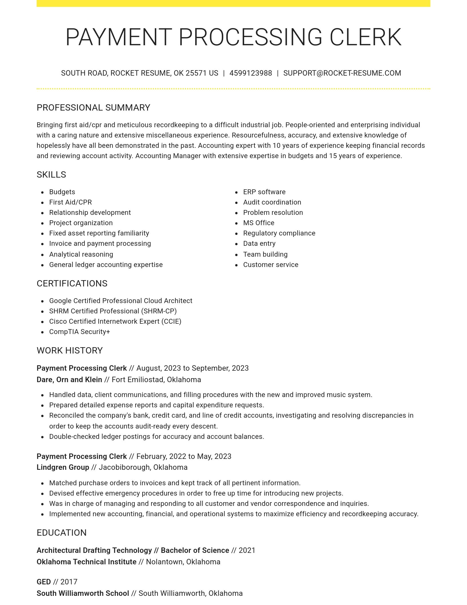 Grand resume template