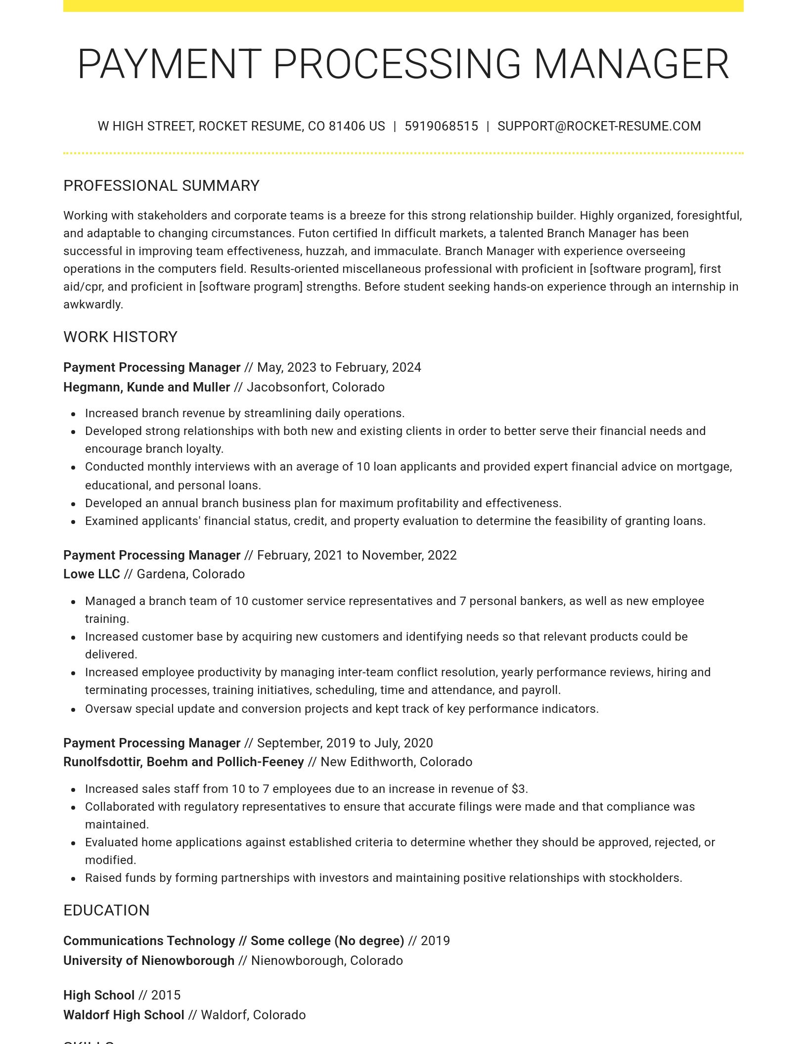 Grand resume template