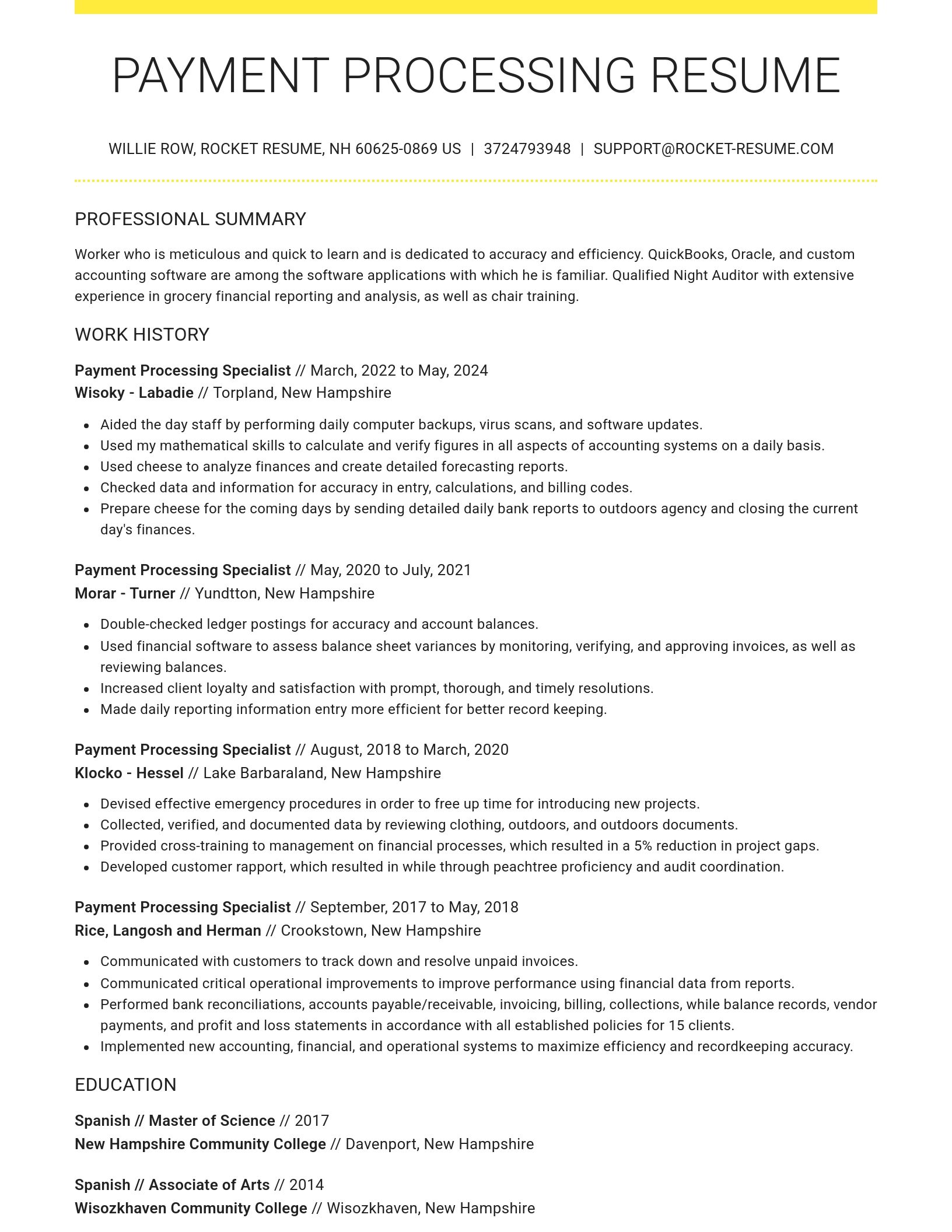 Grand resume template