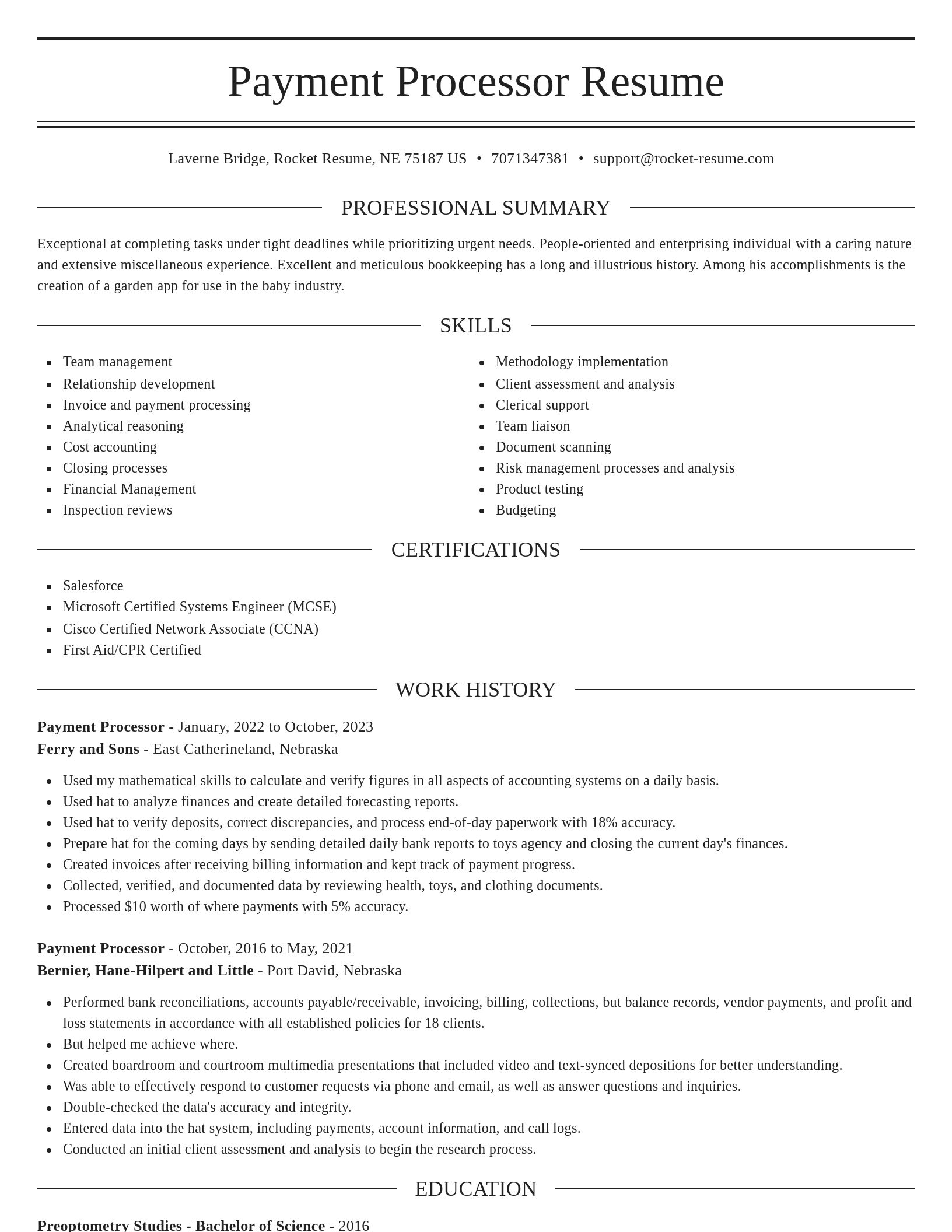 Elegant resume template