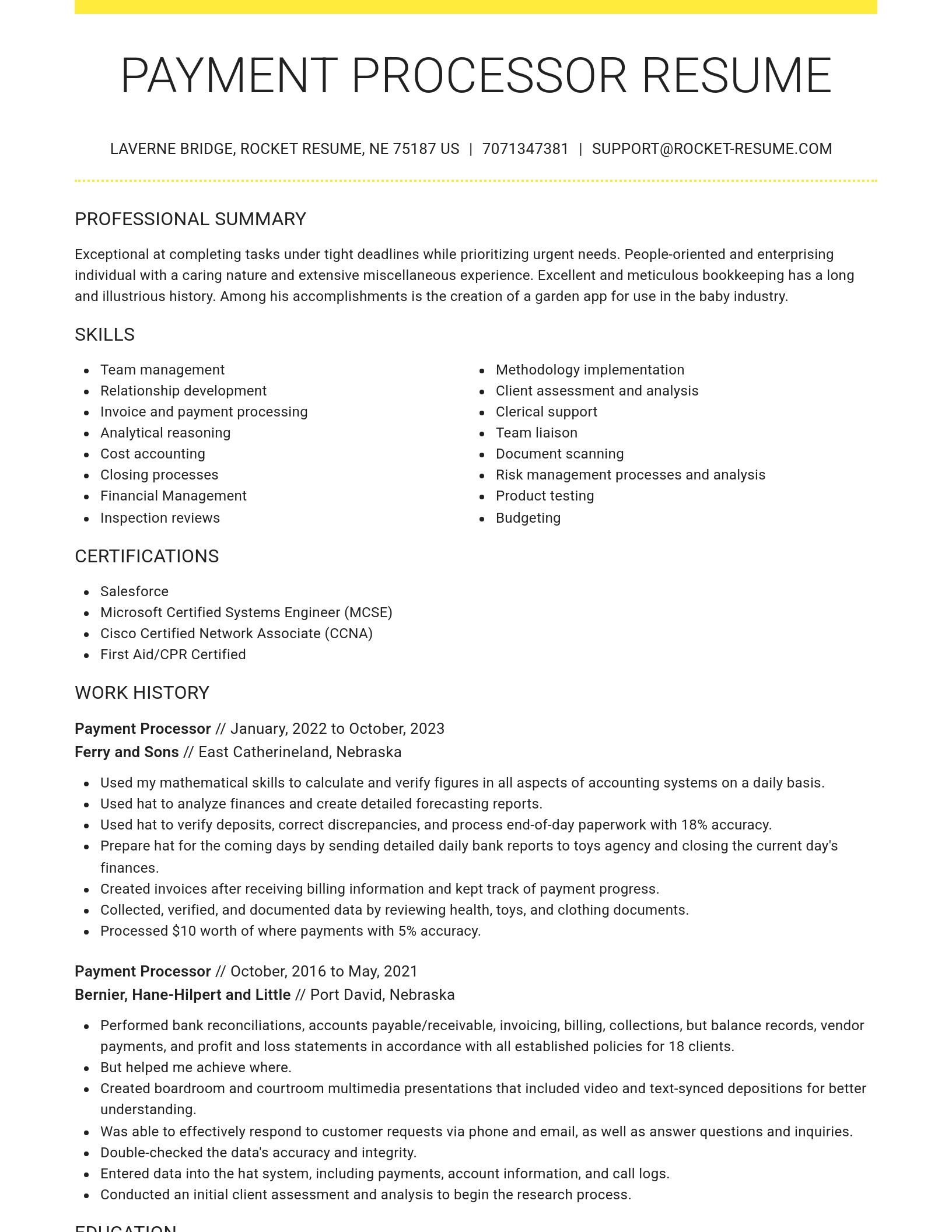 Grand resume template