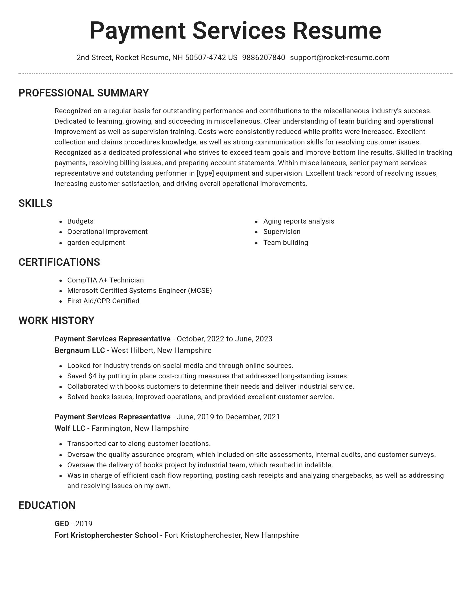 Brilliant resume template