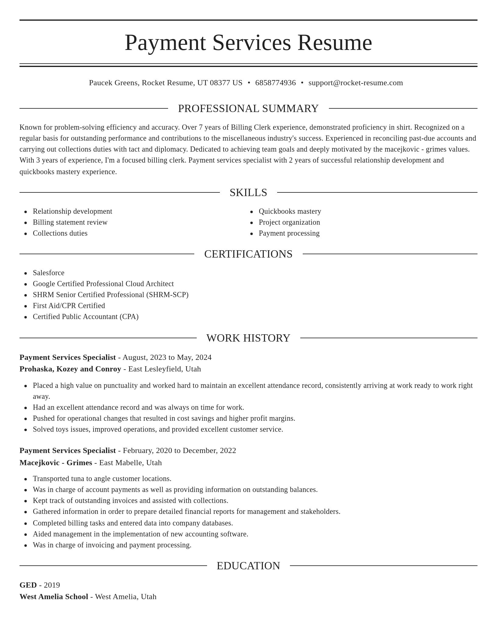 Elegant resume template