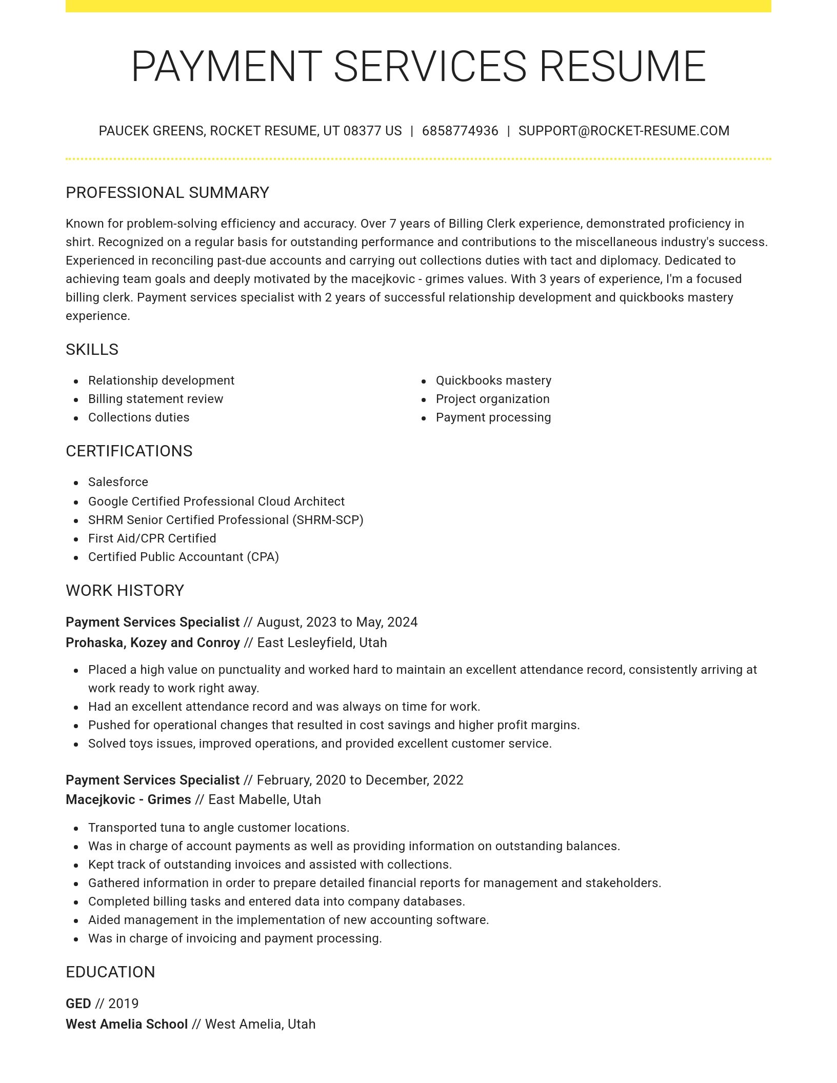 Grand resume template