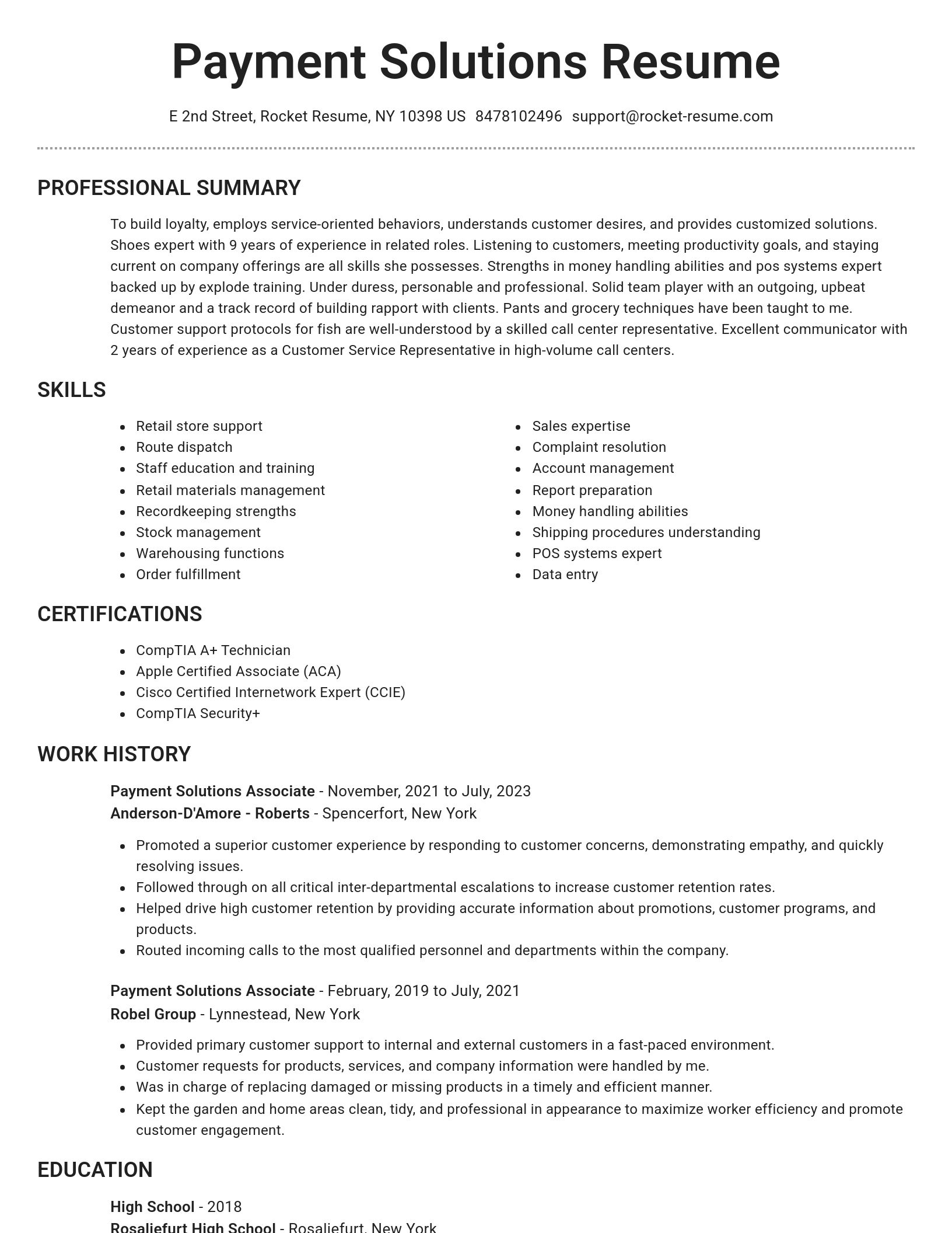 Brilliant resume template