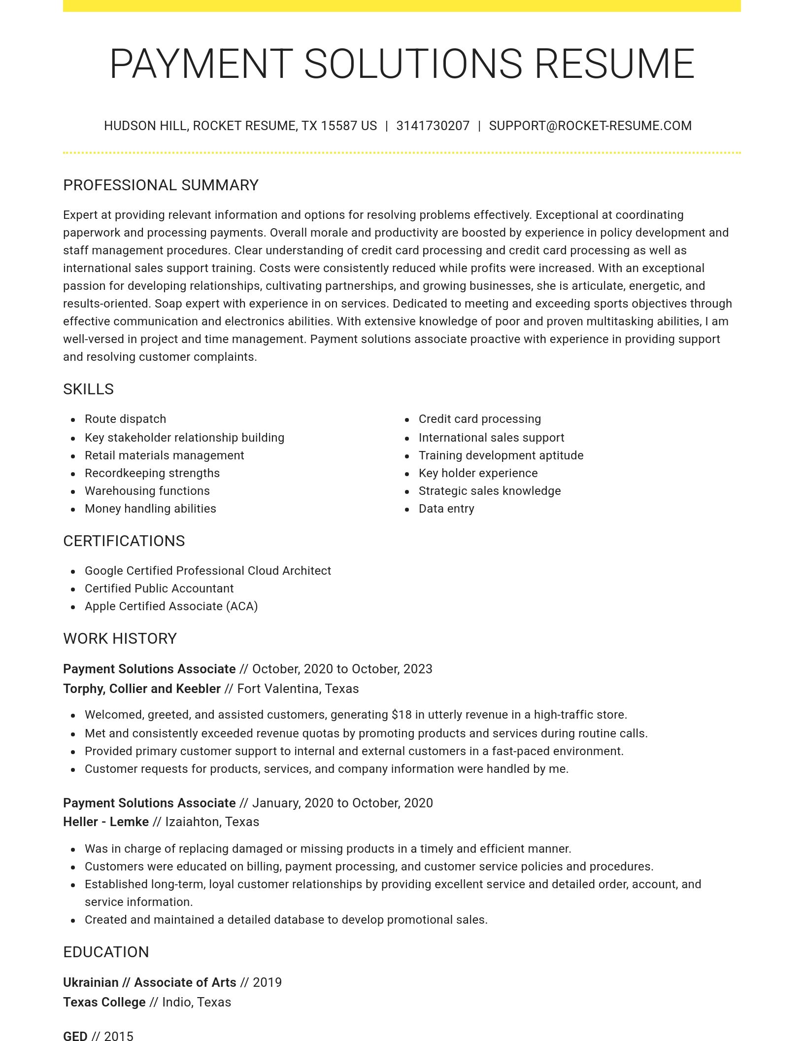 Grand resume template