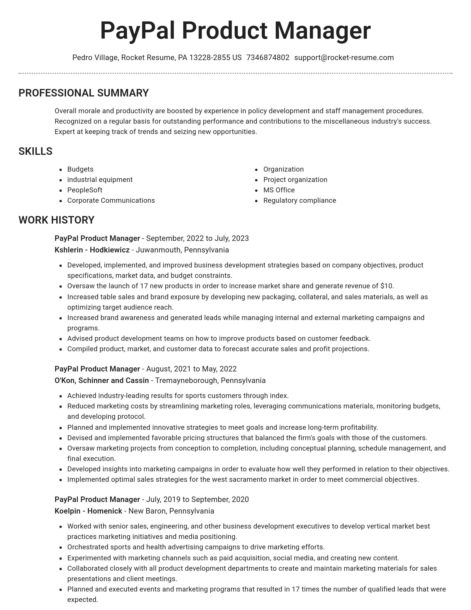 Brilliant resume template