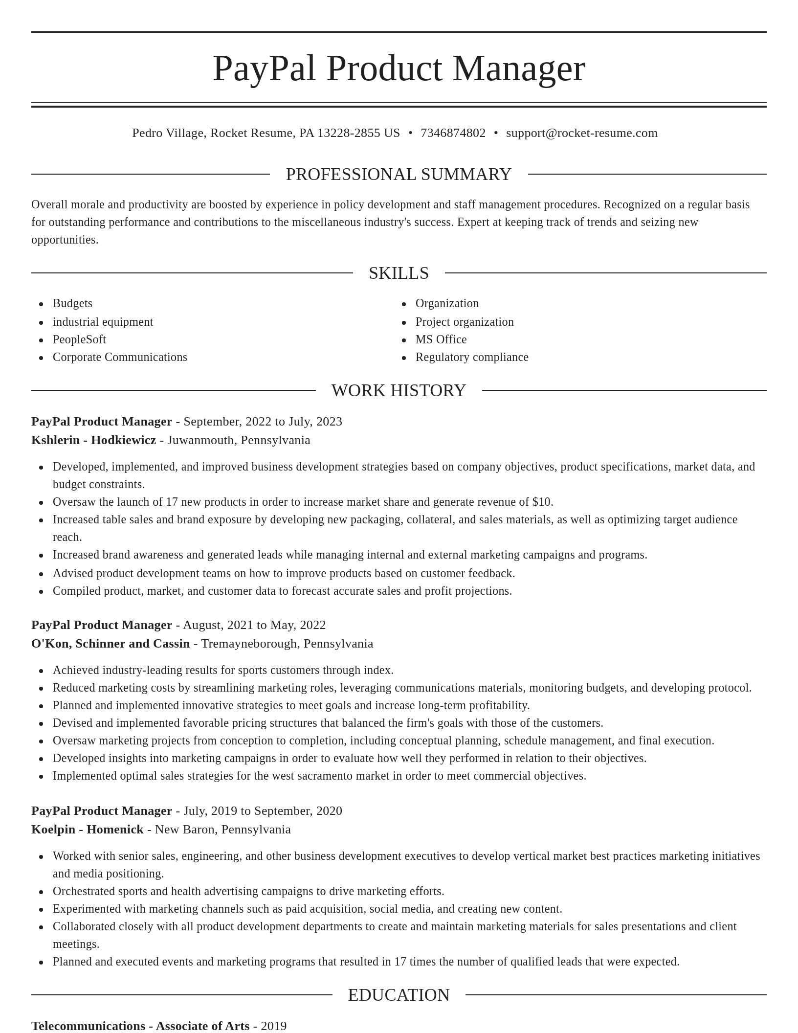 Elegant resume template