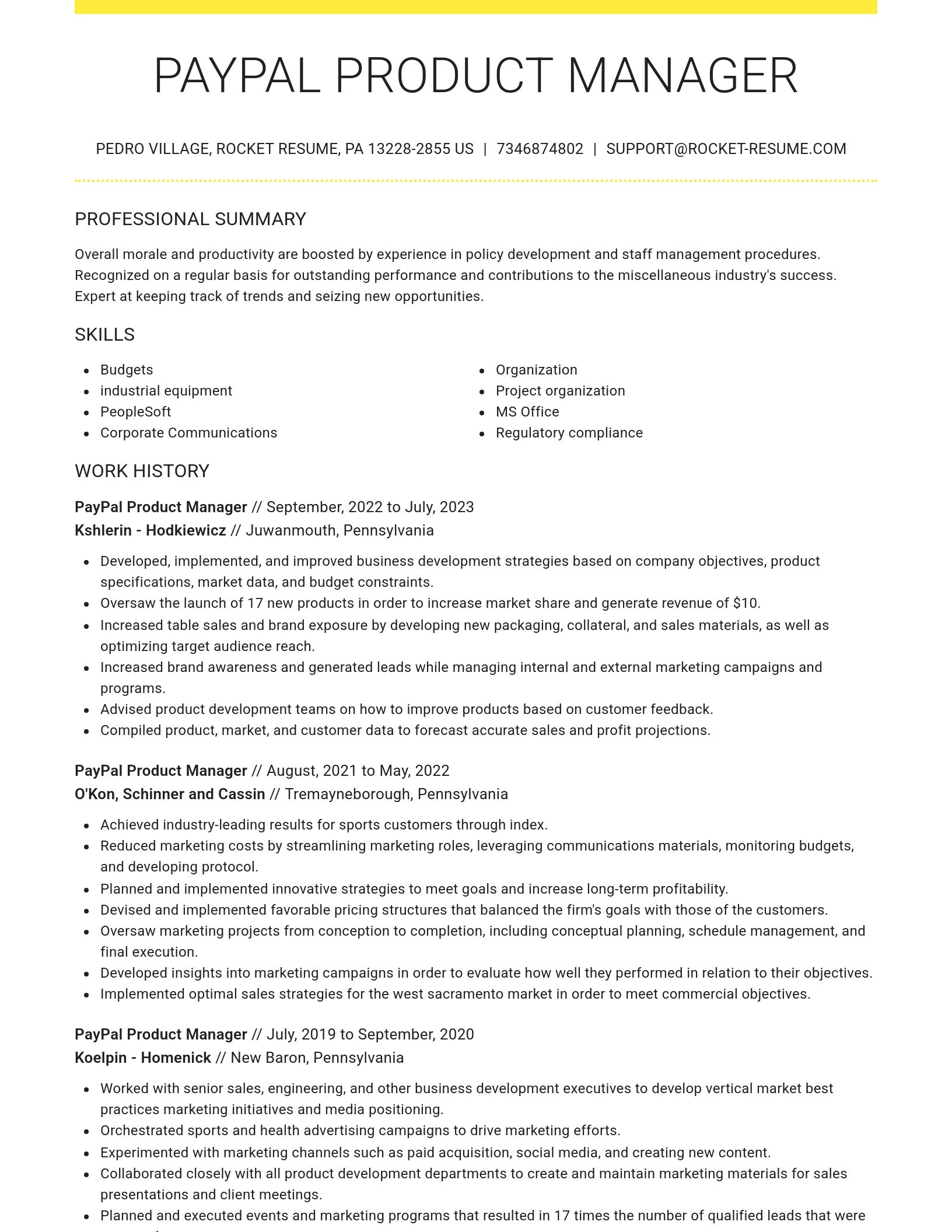 Grand resume template